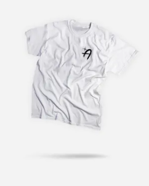 Adam's White Brushed Logo T-Shirt