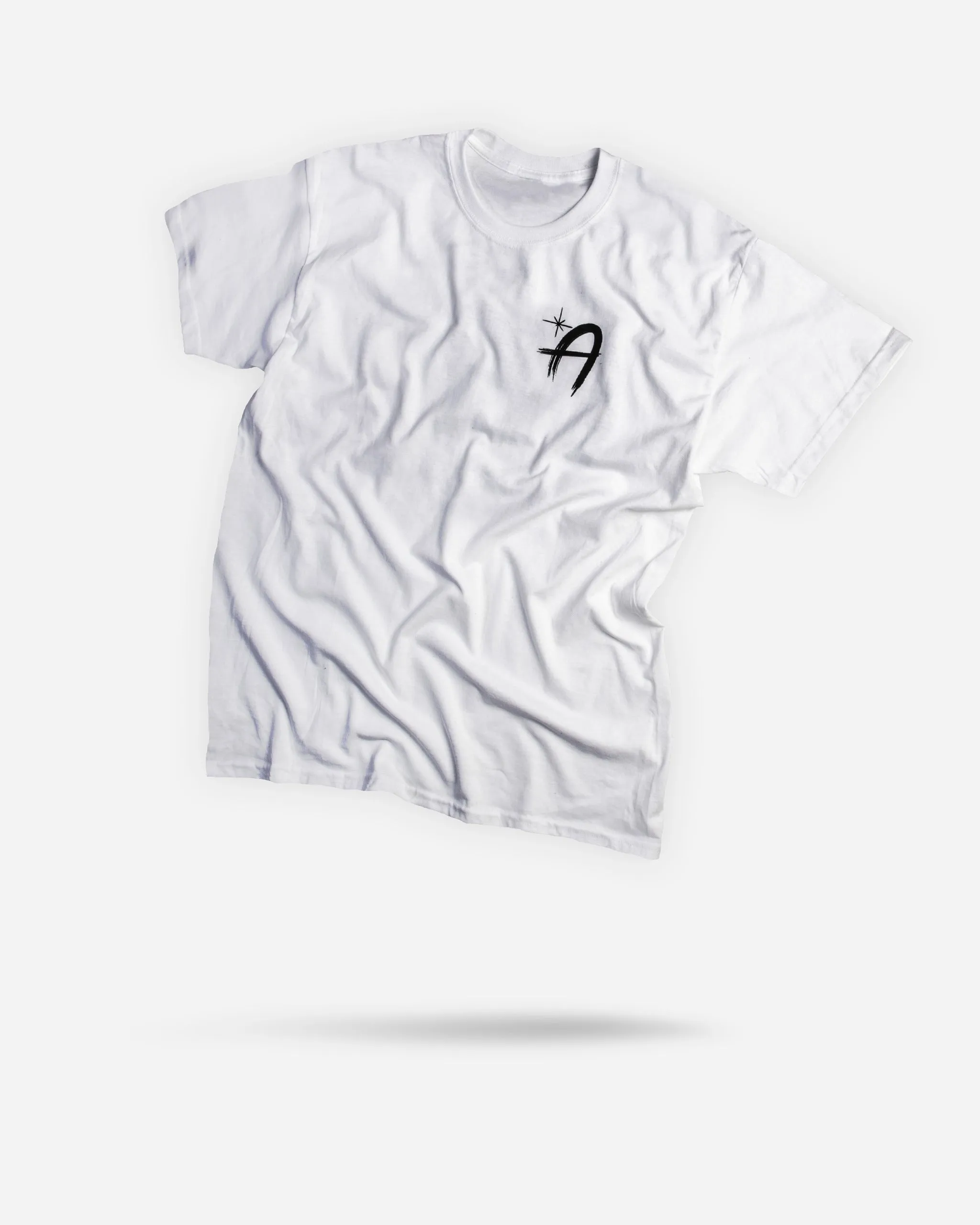 Adam's White Brushed Logo T-Shirt