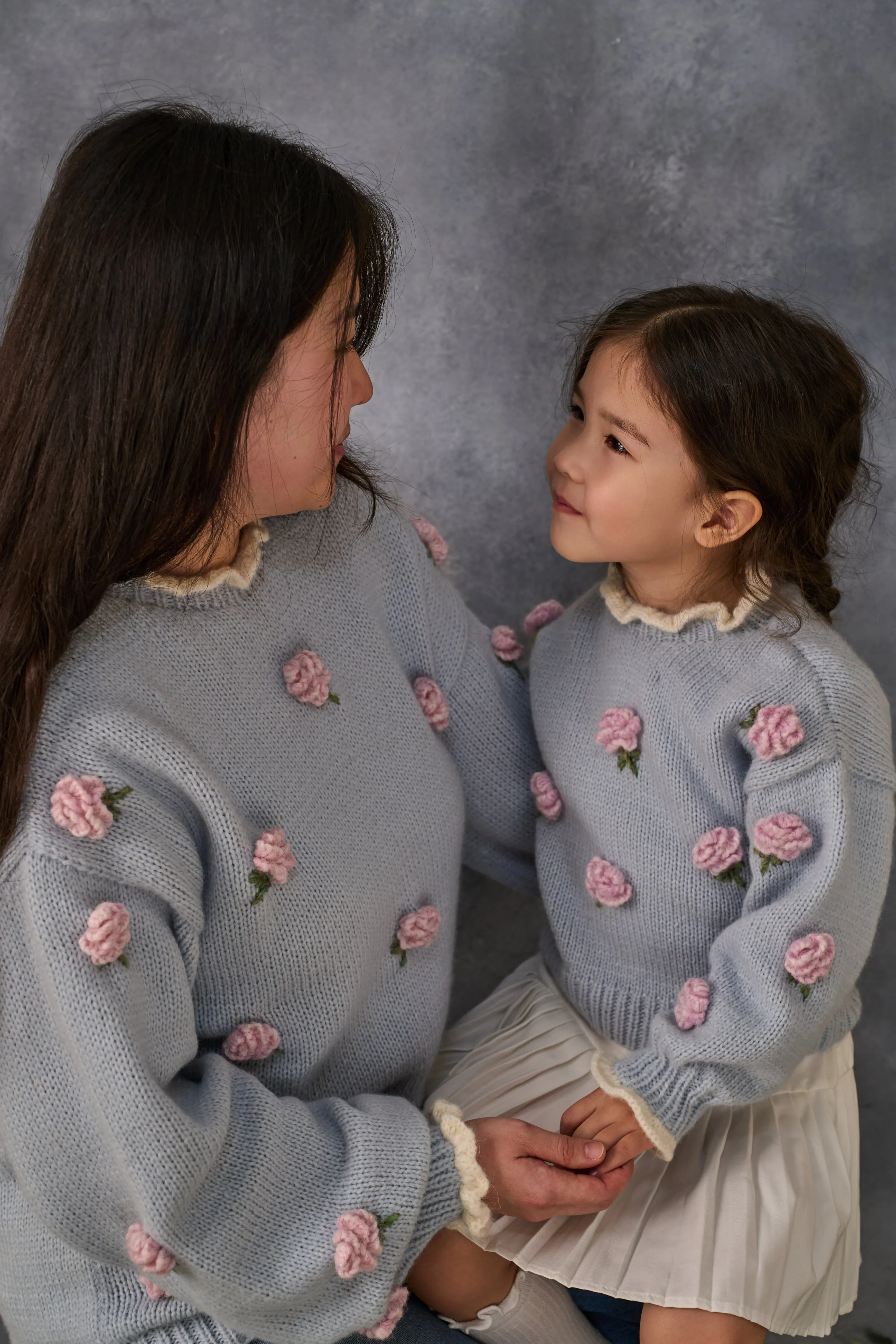 Adult Roses Pullover | Blue