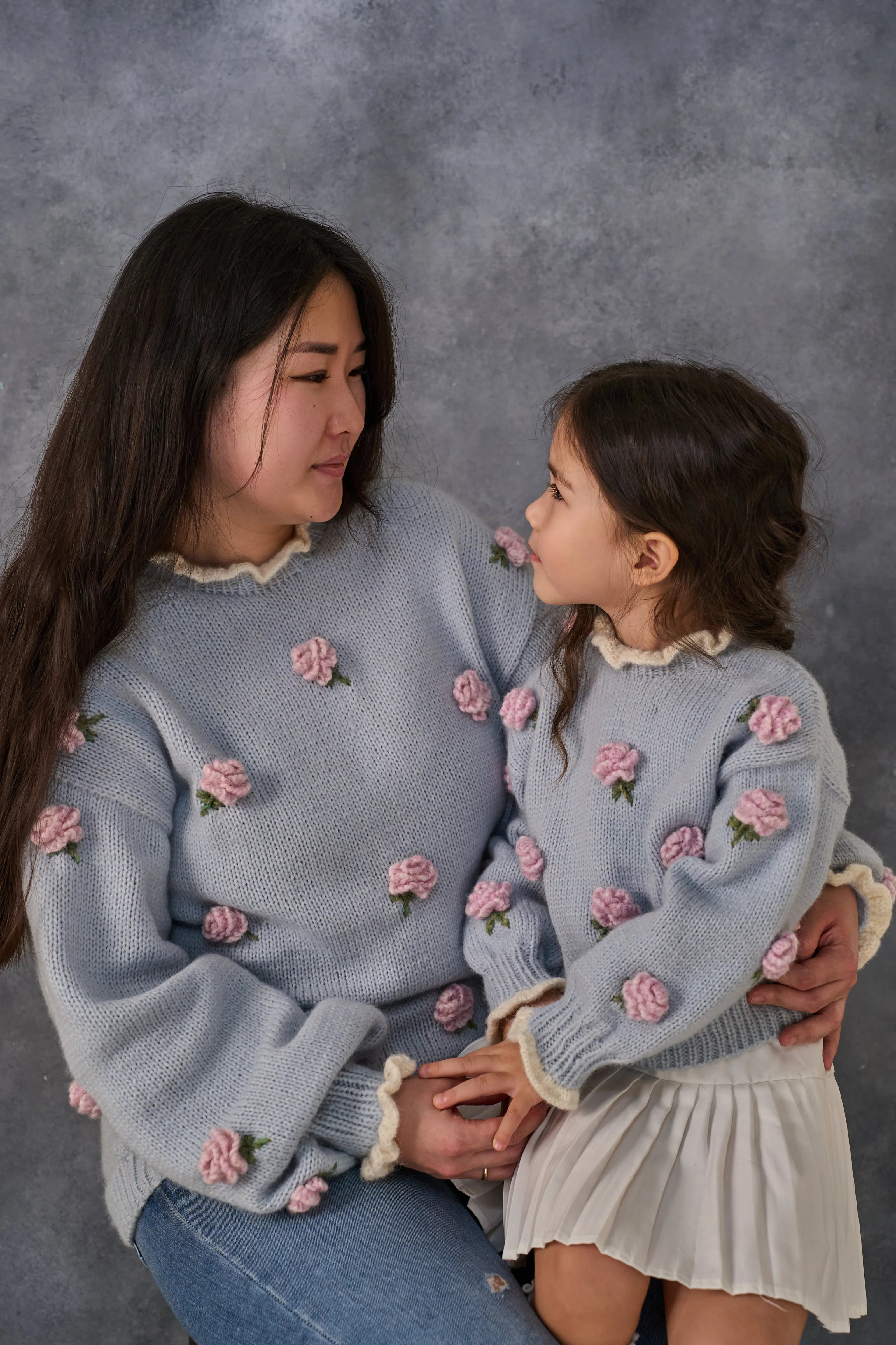 Adult Roses Pullover | Blue