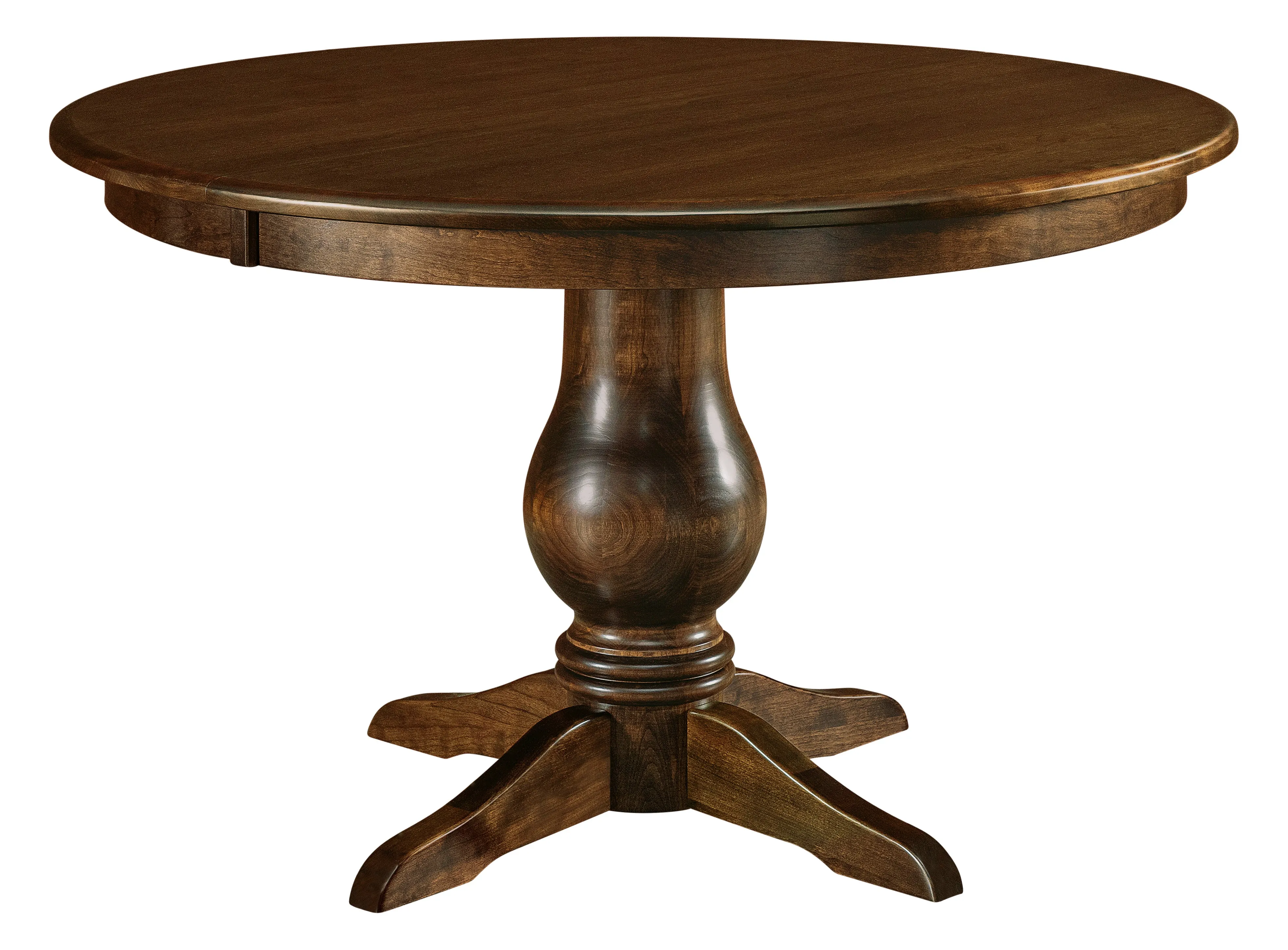 Amish Solid Hardwood Auburn Double Pedestal Dining Room Table