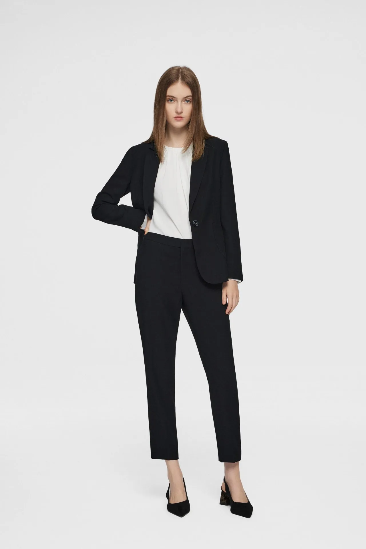 Ankle Cigarette Suit Pants