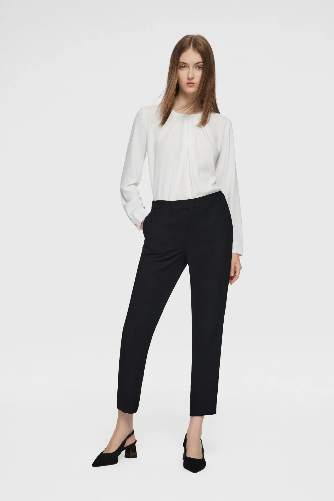 Ankle Cigarette Suit Pants
