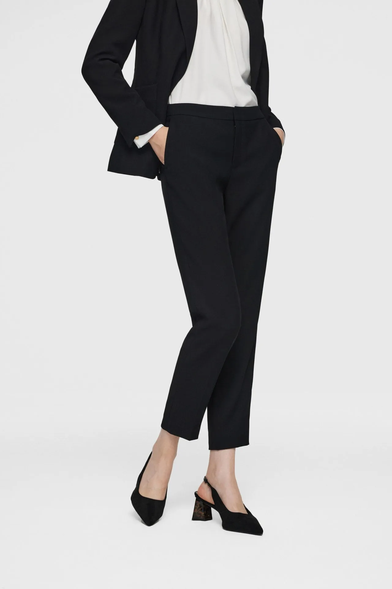 Ankle Cigarette Suit Pants