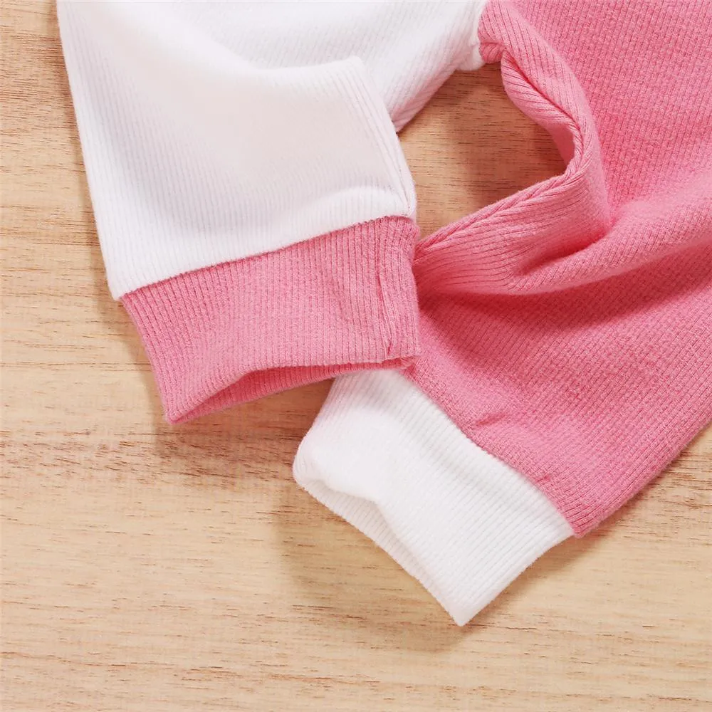 Baby Unisex Color Block Long Sleeve Crew Neck Top & Pants Baby Wholesale Suppliers