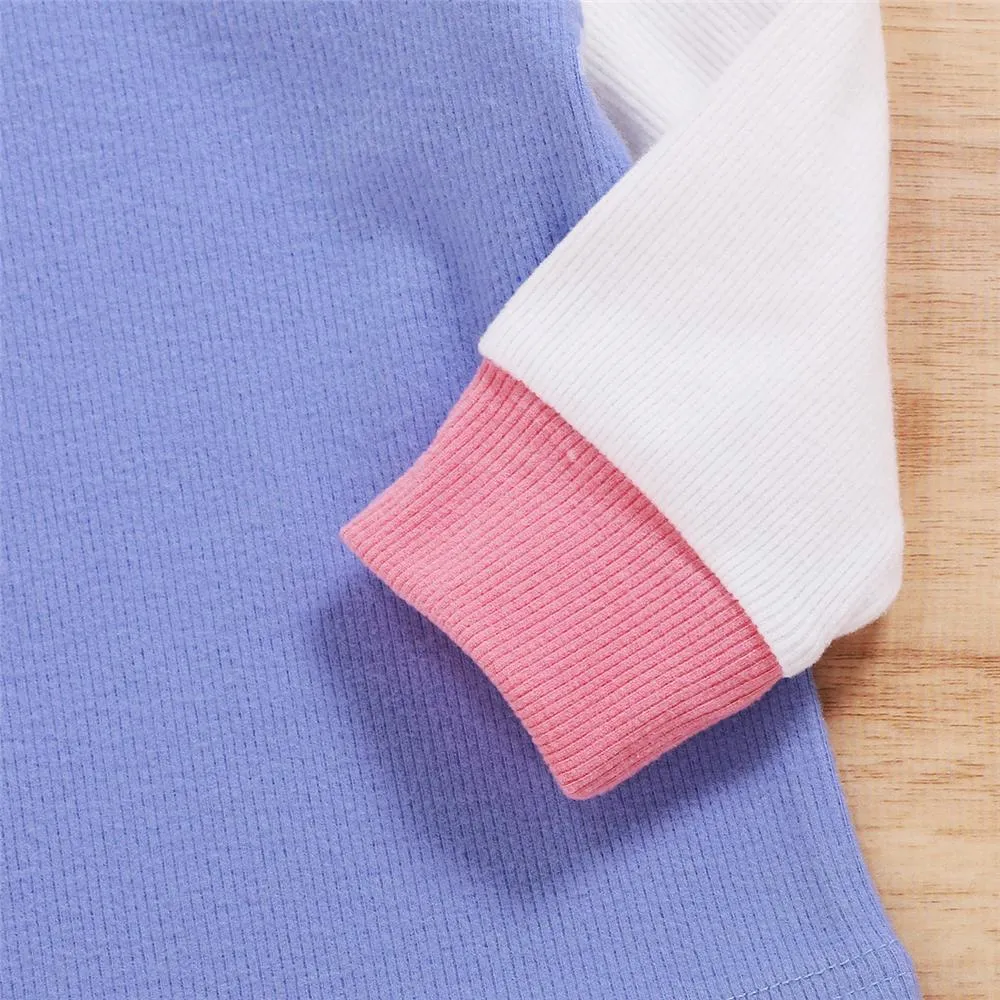 Baby Unisex Color Block Long Sleeve Crew Neck Top & Pants Baby Wholesale Suppliers