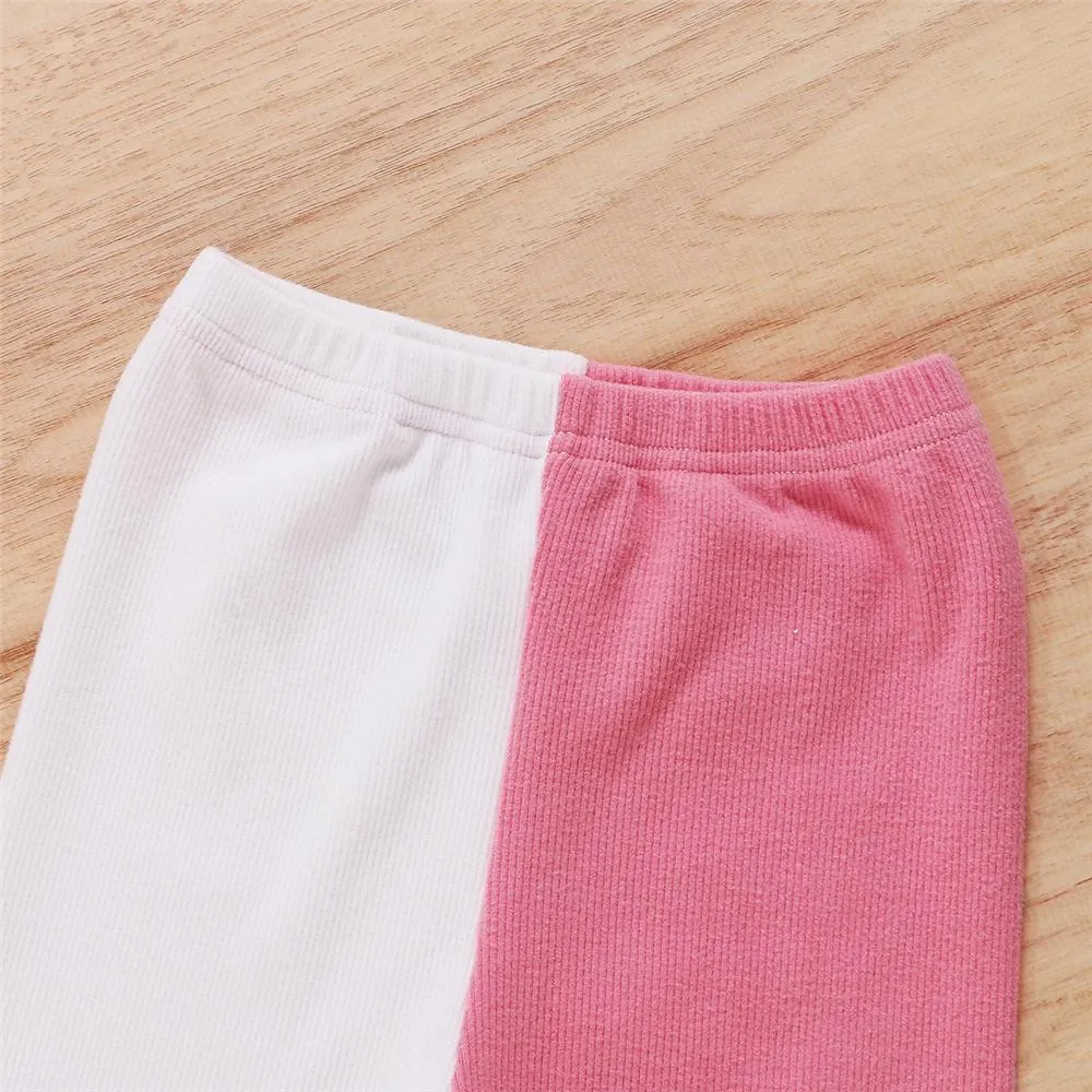 Baby Unisex Color Block Long Sleeve Crew Neck Top & Pants Baby Wholesale Suppliers