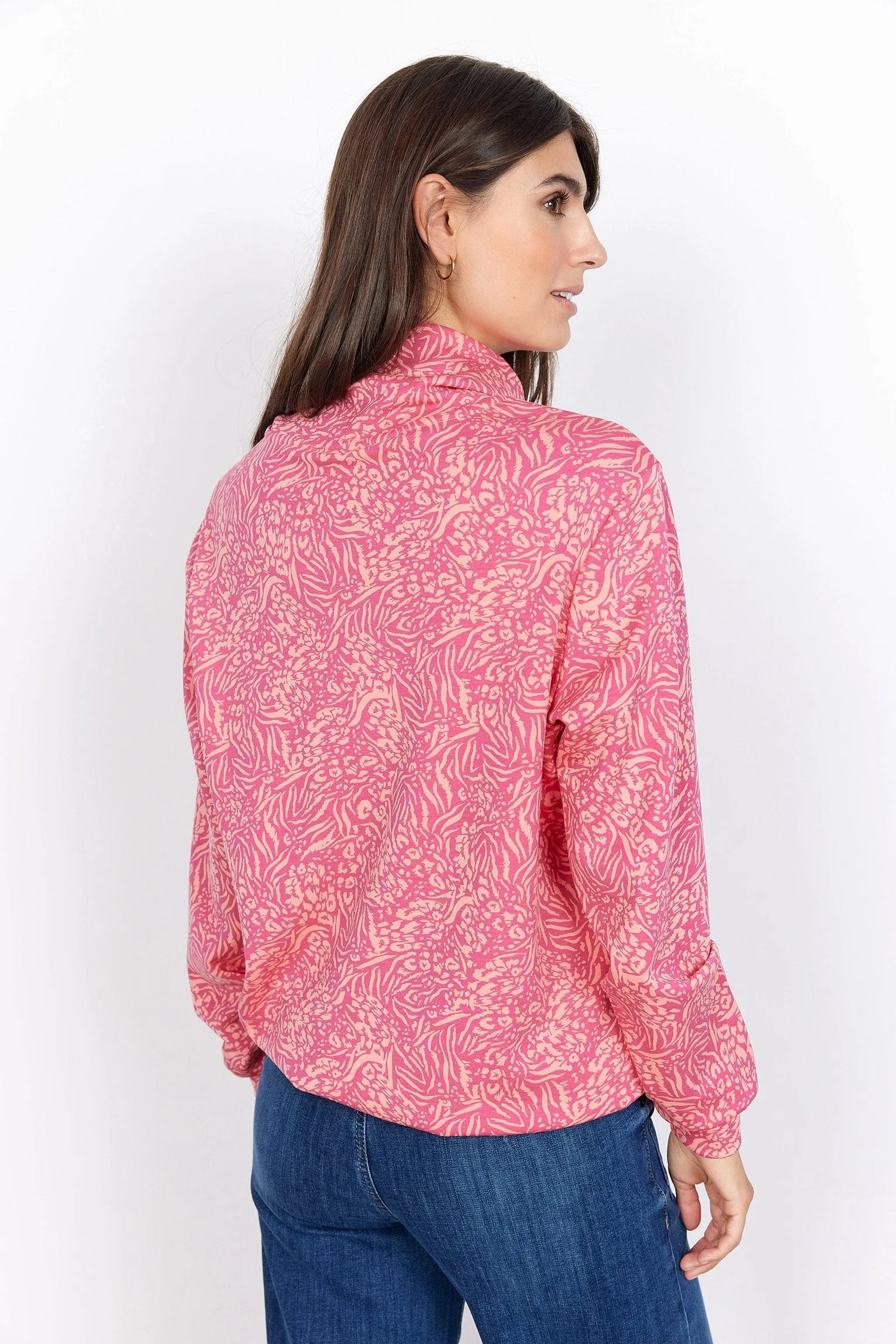Banu Printed Sweatshirt - Fuchsia Rose Combi