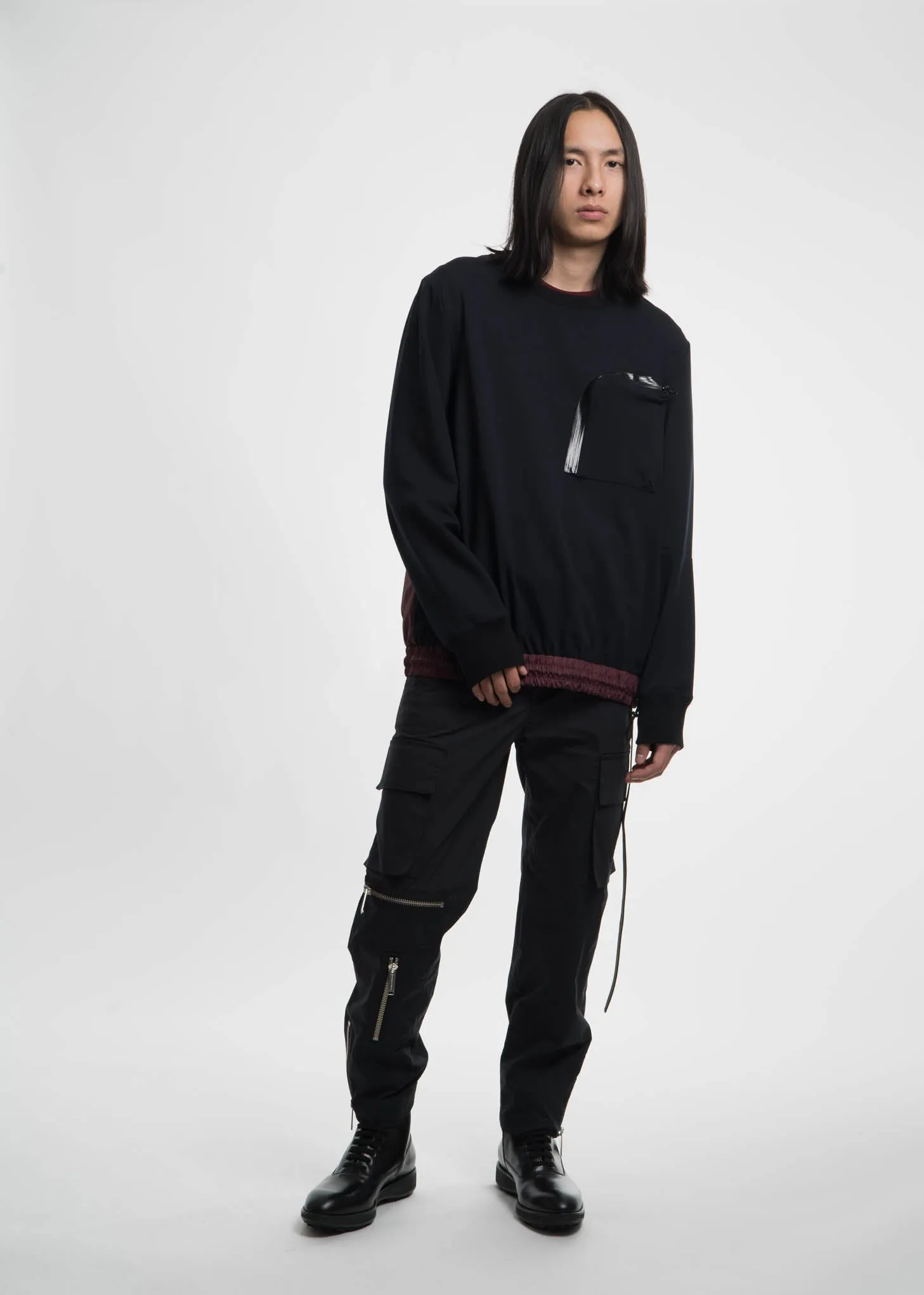 Black Cassady Crew w/ Bungee Detail