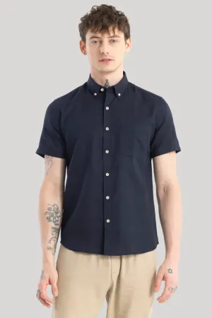 BLACK CLASSIC SLIM FIT PURE COTTON CASUAL SHIRT