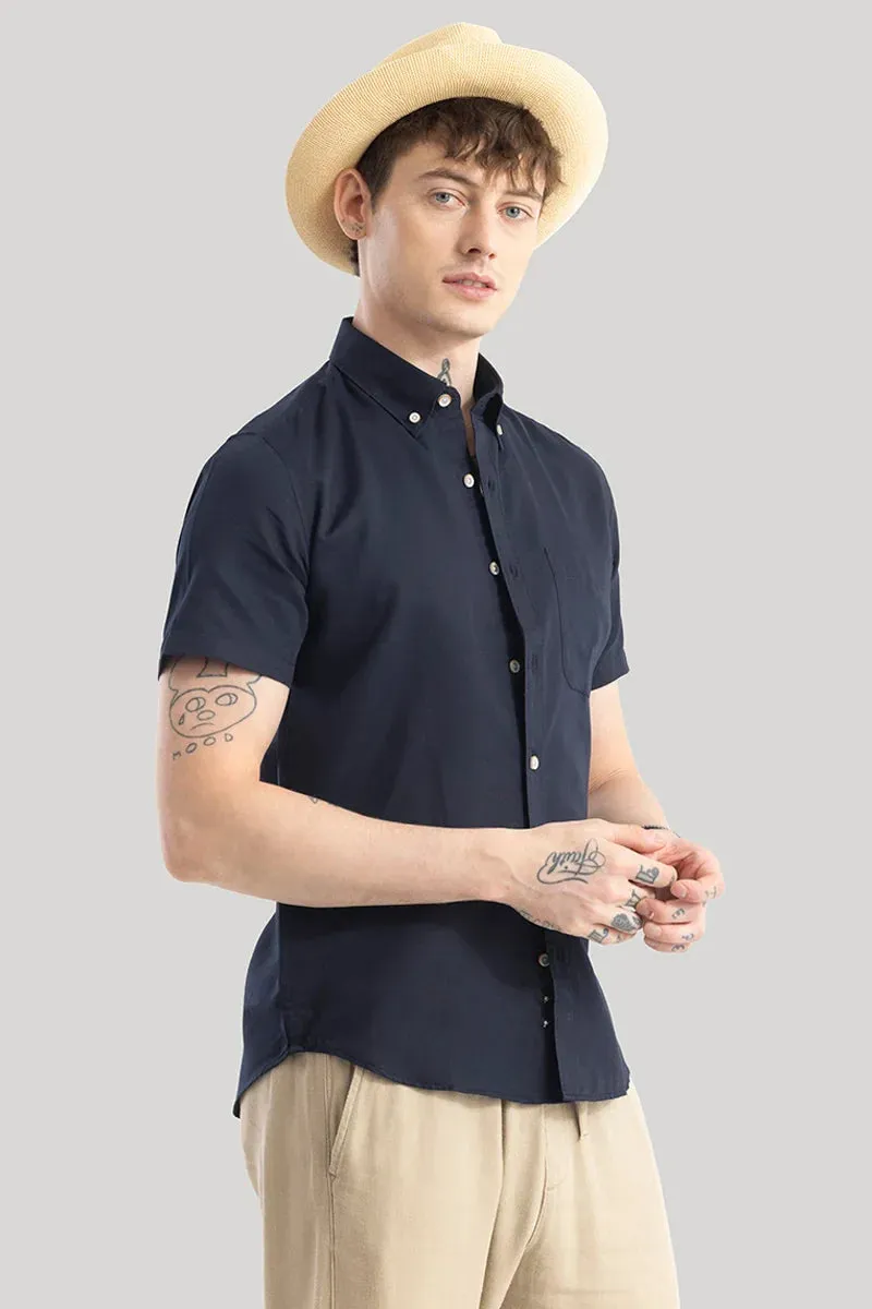 BLACK CLASSIC SLIM FIT PURE COTTON CASUAL SHIRT