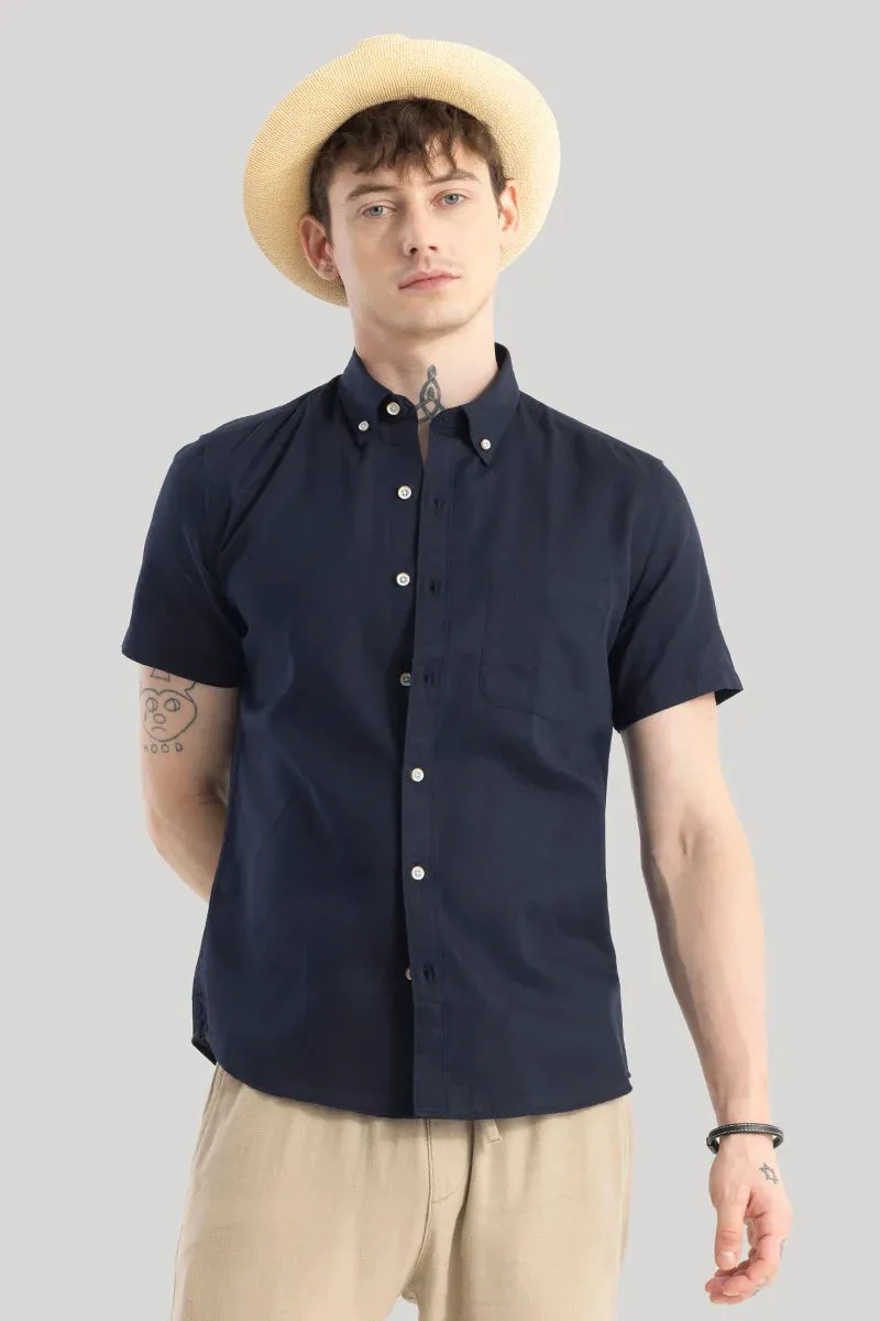 BLACK CLASSIC SLIM FIT PURE COTTON CASUAL SHIRT