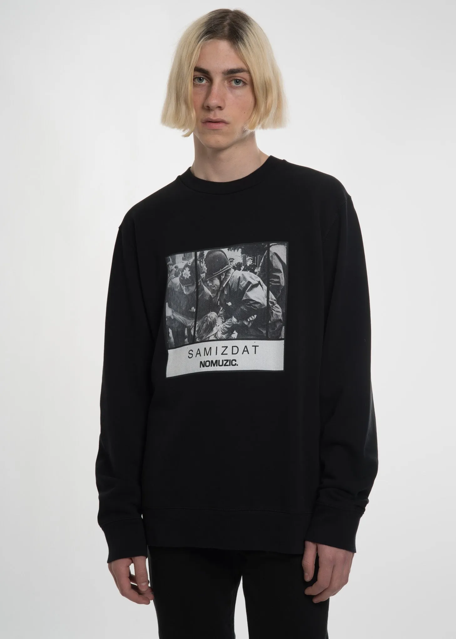Black No Muzik Sweatshirt
