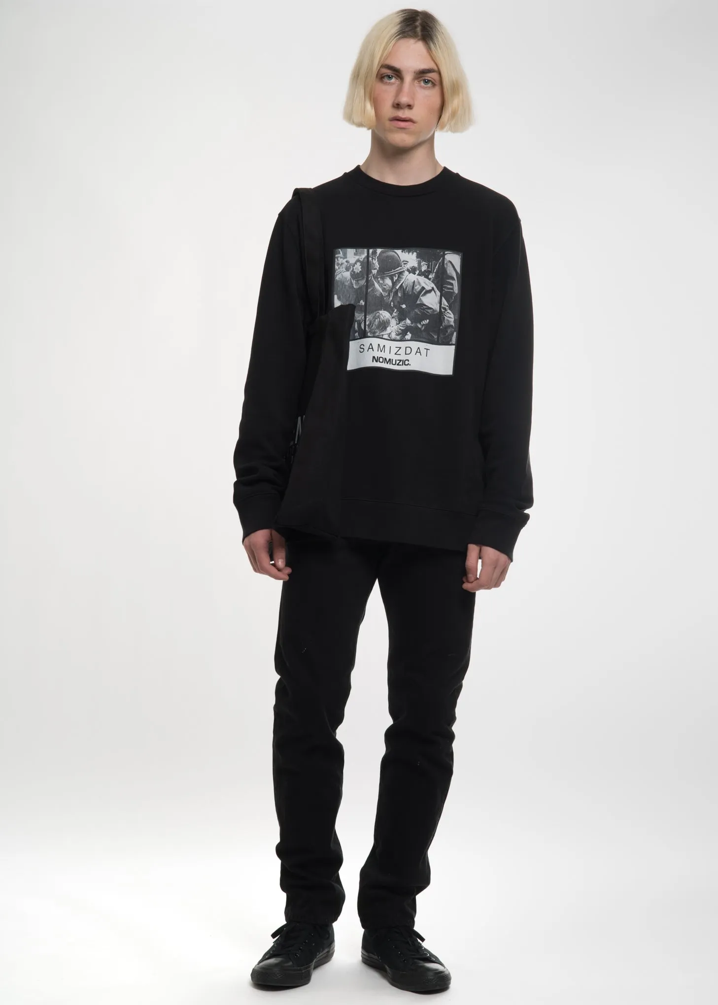 Black No Muzik Sweatshirt