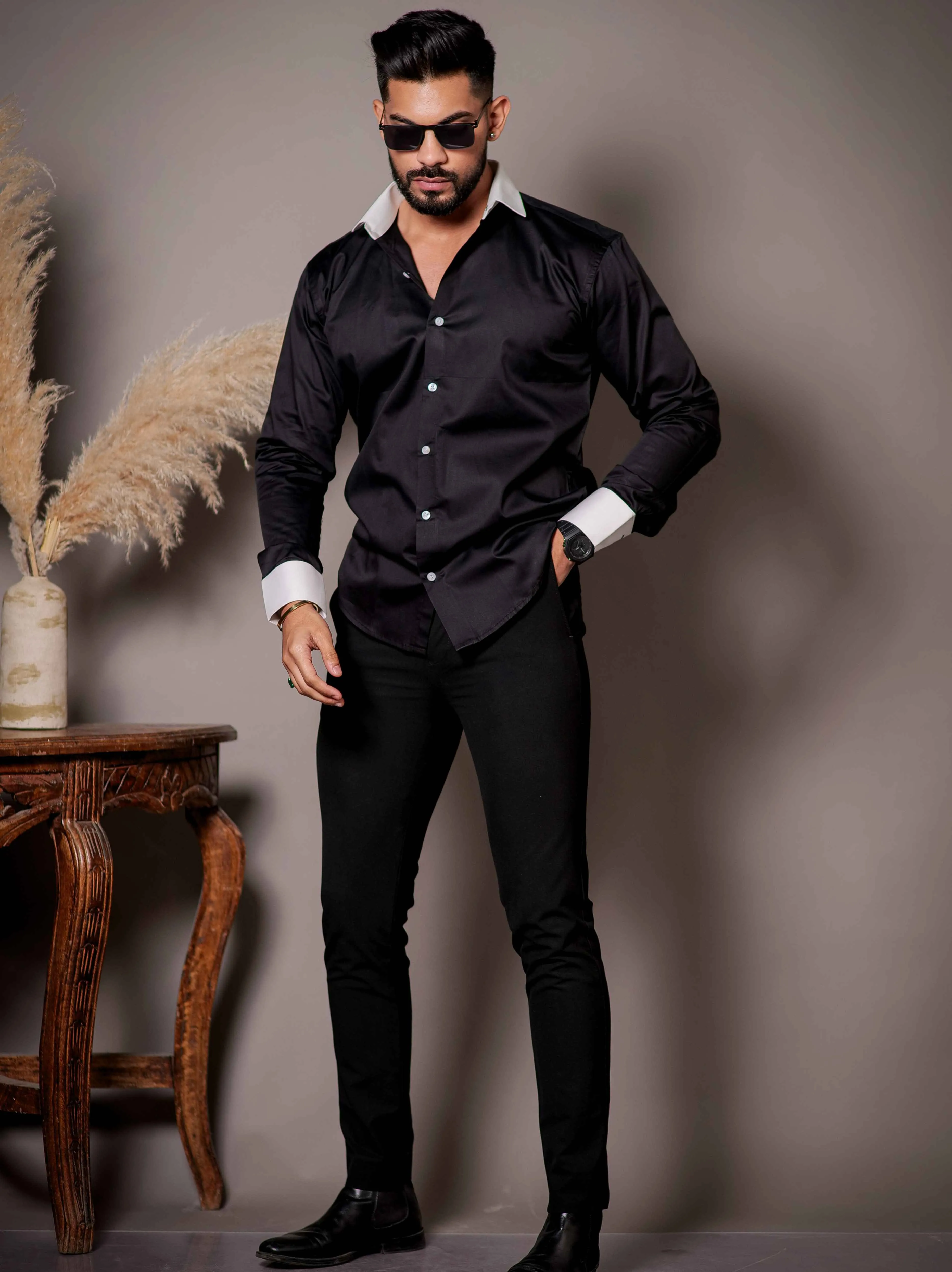 BLACK PREMIUM COTTON SHIRT