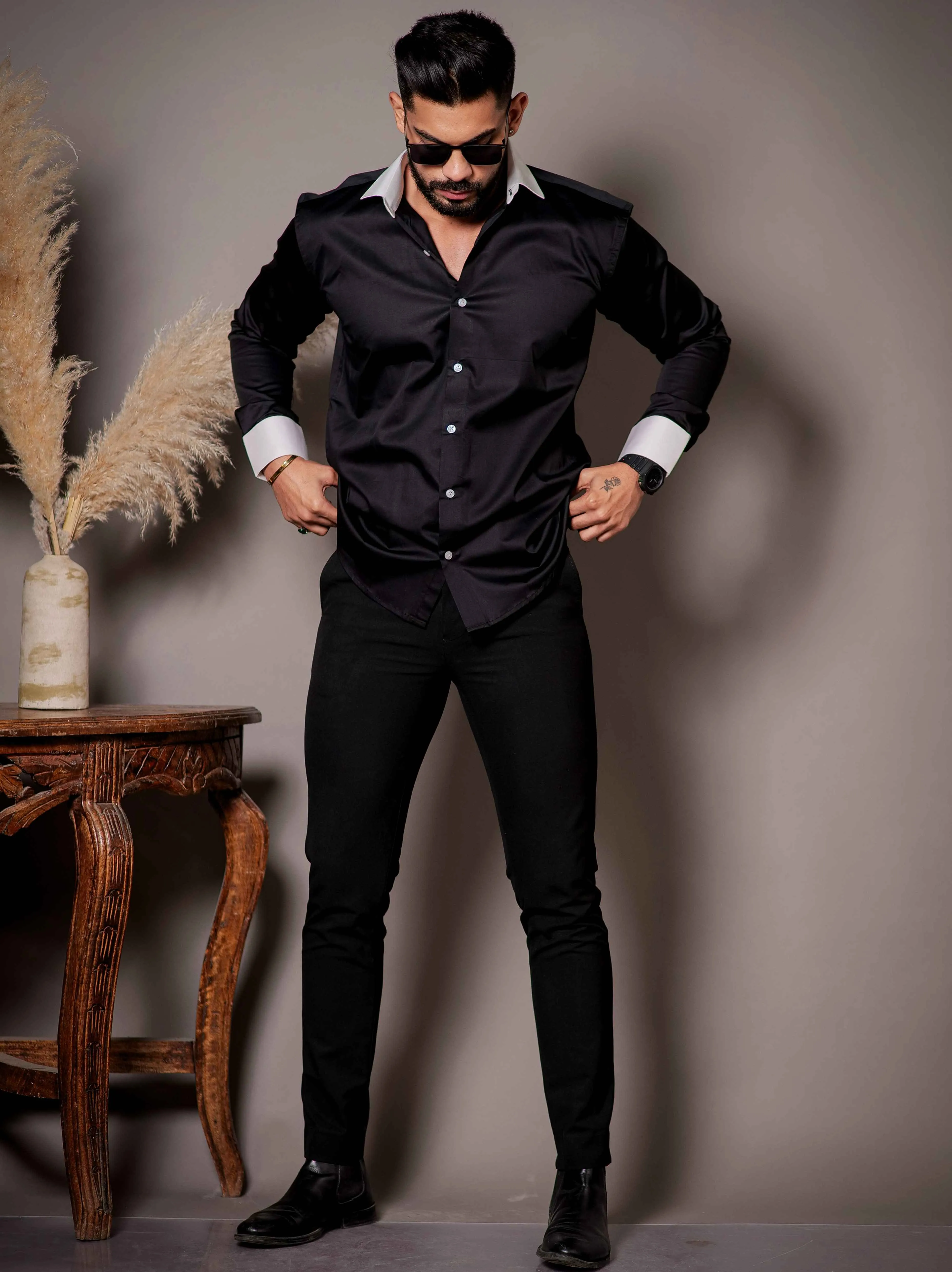 BLACK PREMIUM COTTON SHIRT