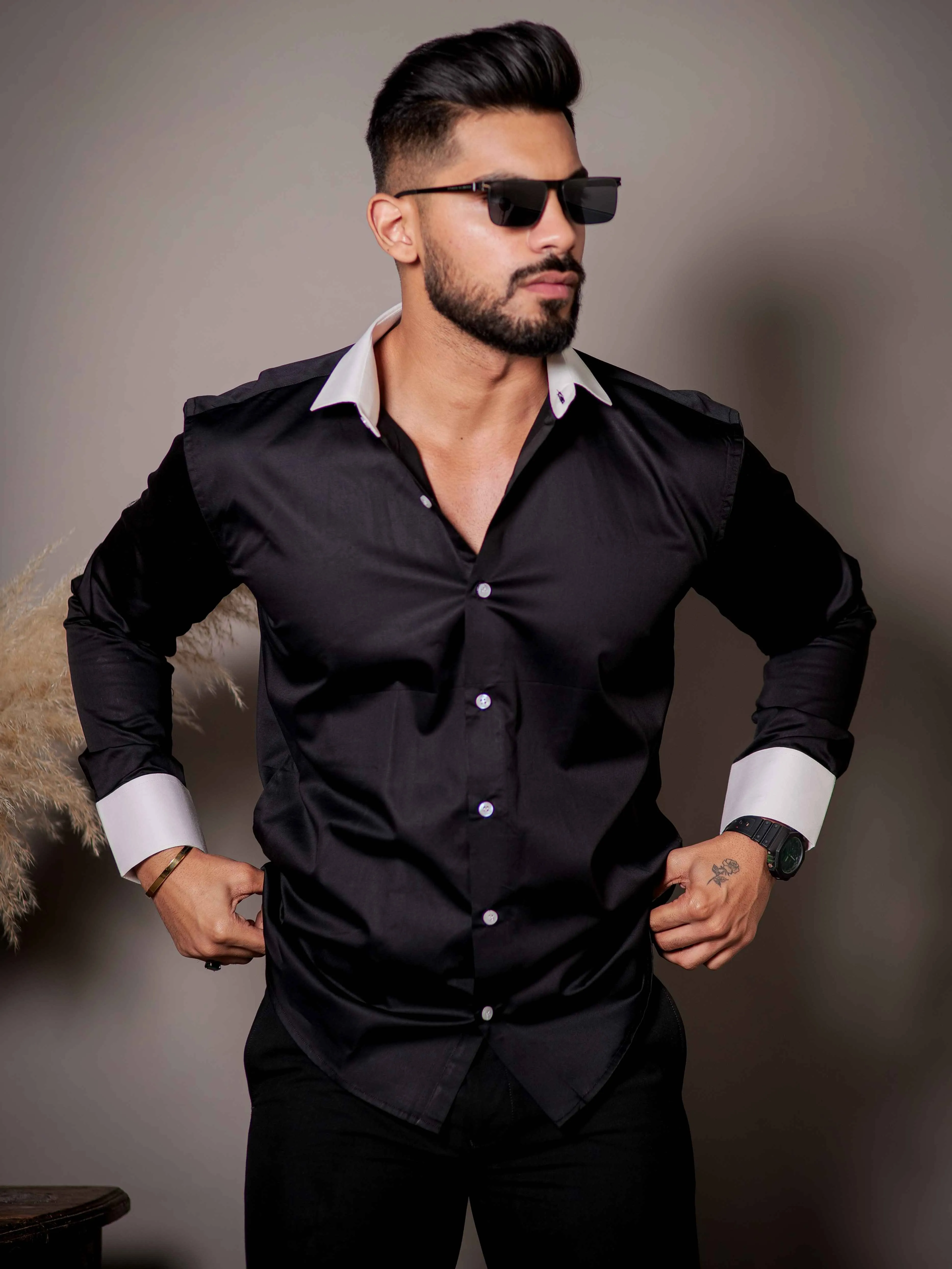 BLACK PREMIUM COTTON SHIRT