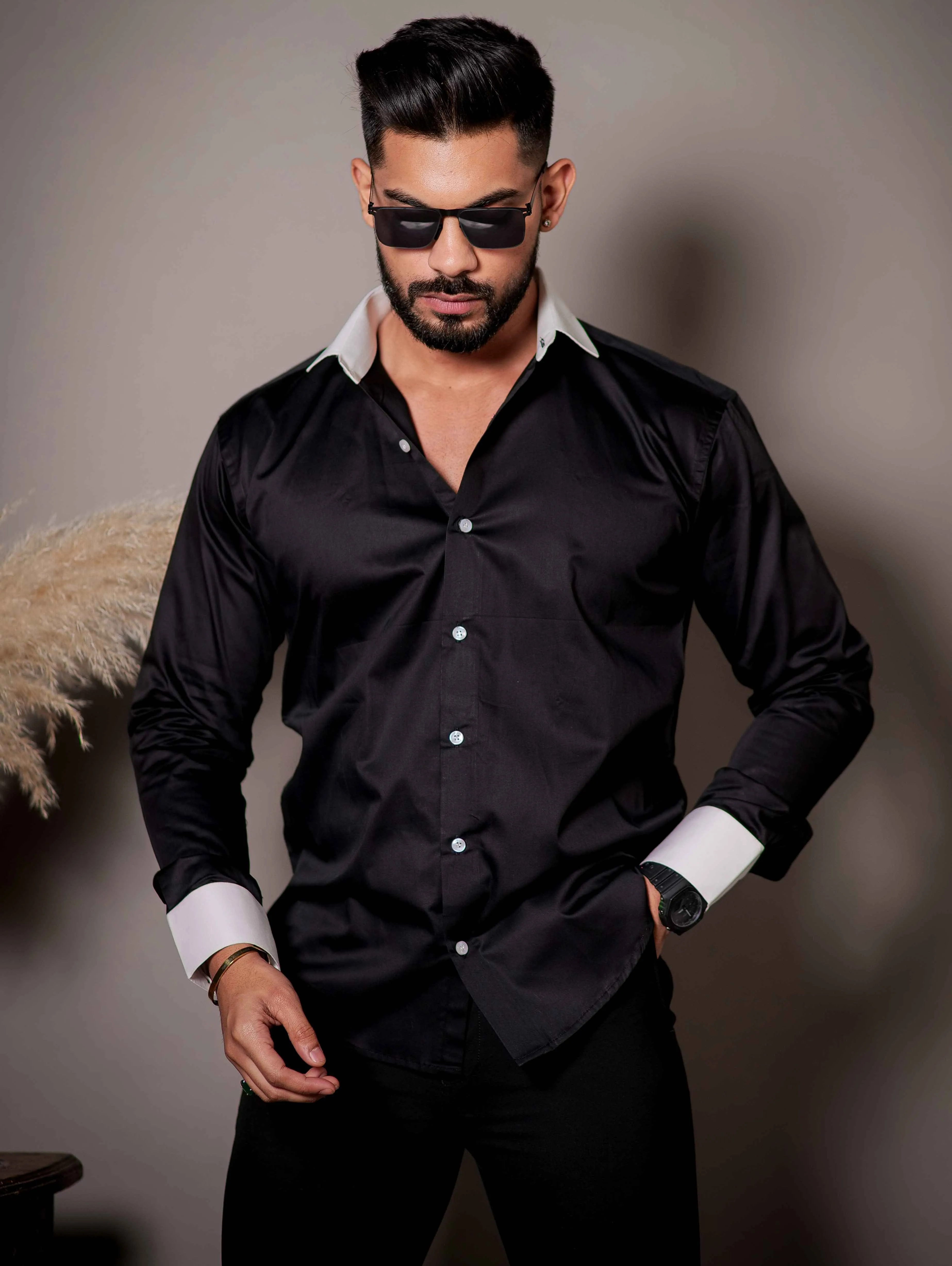 BLACK PREMIUM COTTON SHIRT