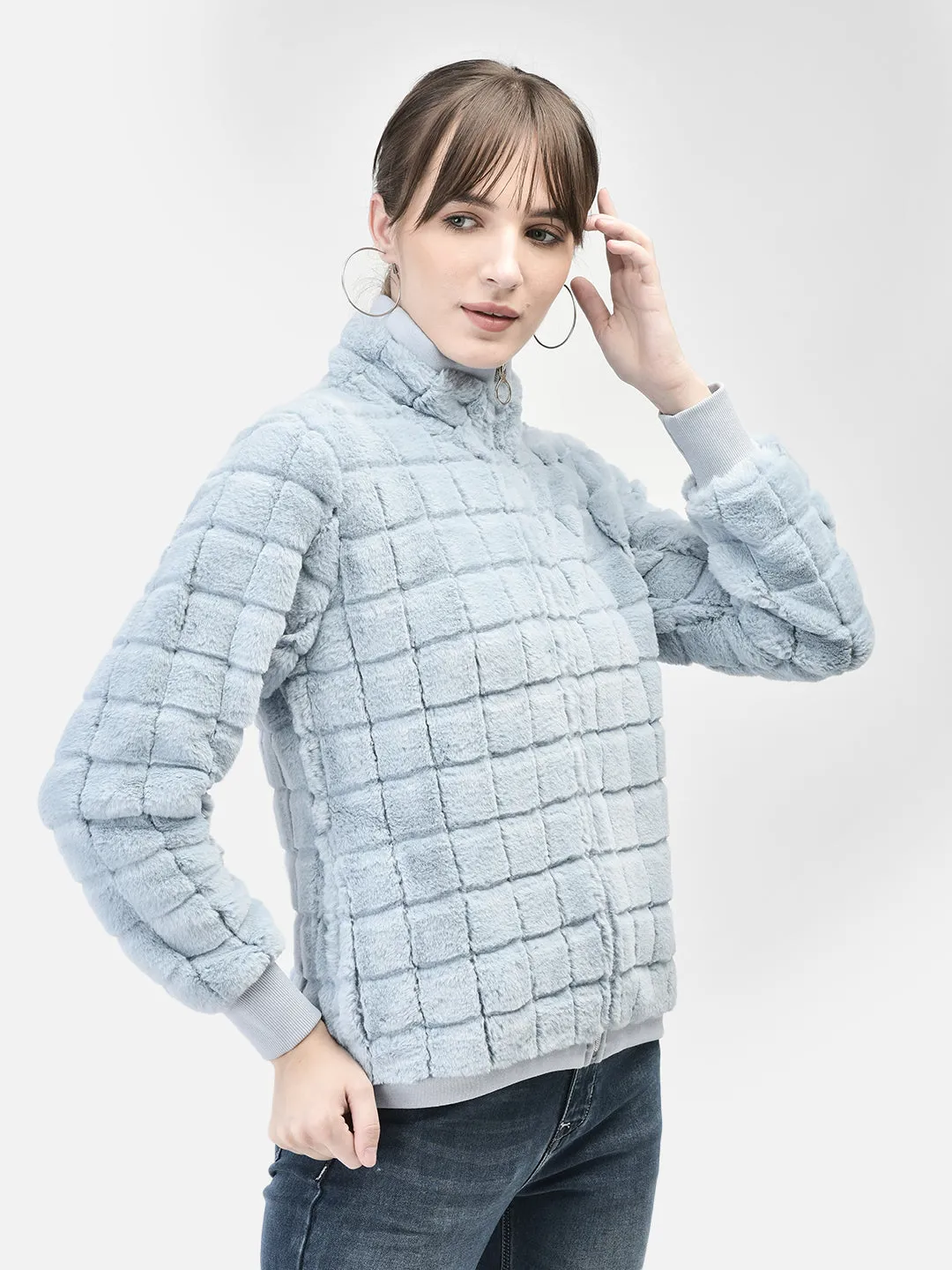Blue Fur Jacket