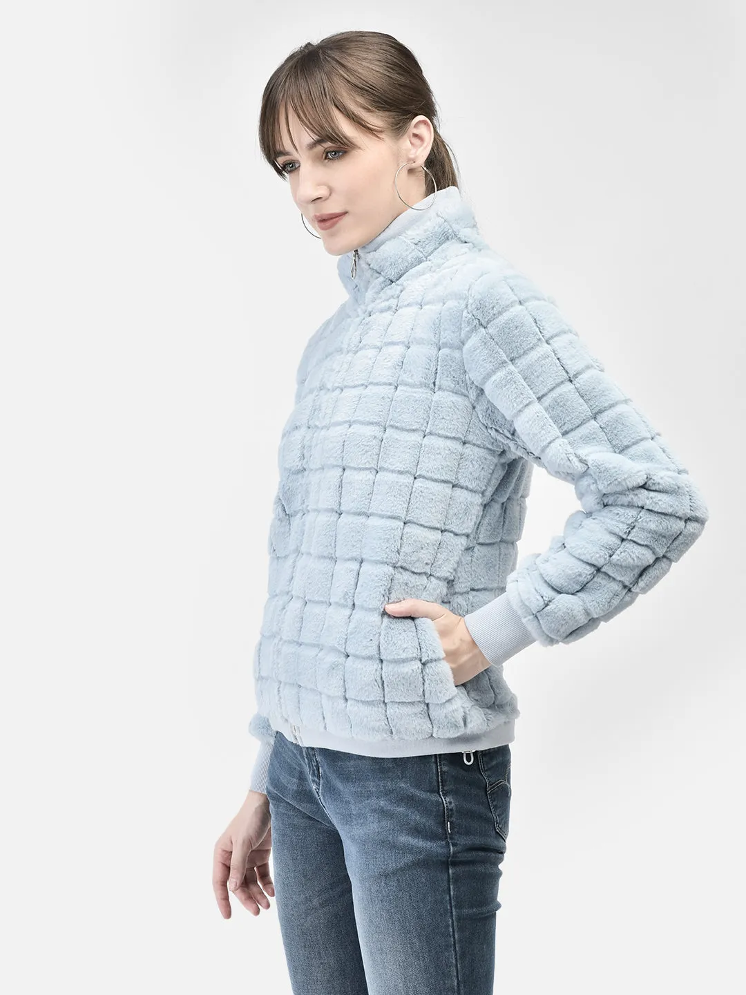 Blue Fur Jacket