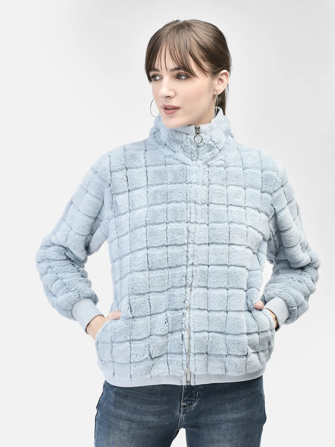 Blue Fur Jacket