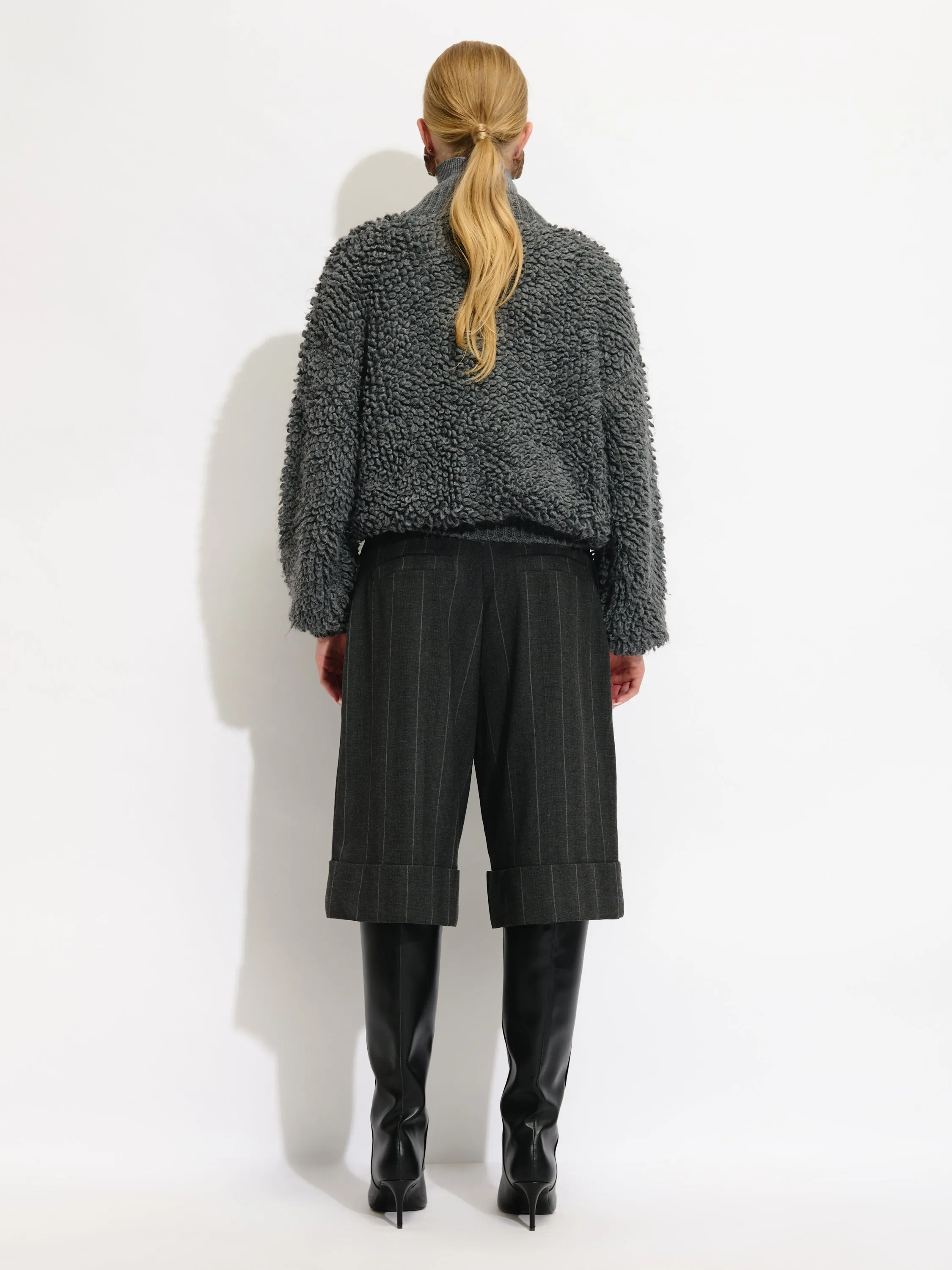 Boucle Bomber Jacket