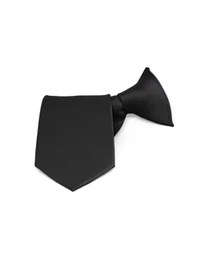 BOYS' BLACK SOLID COLOR NECKTIE