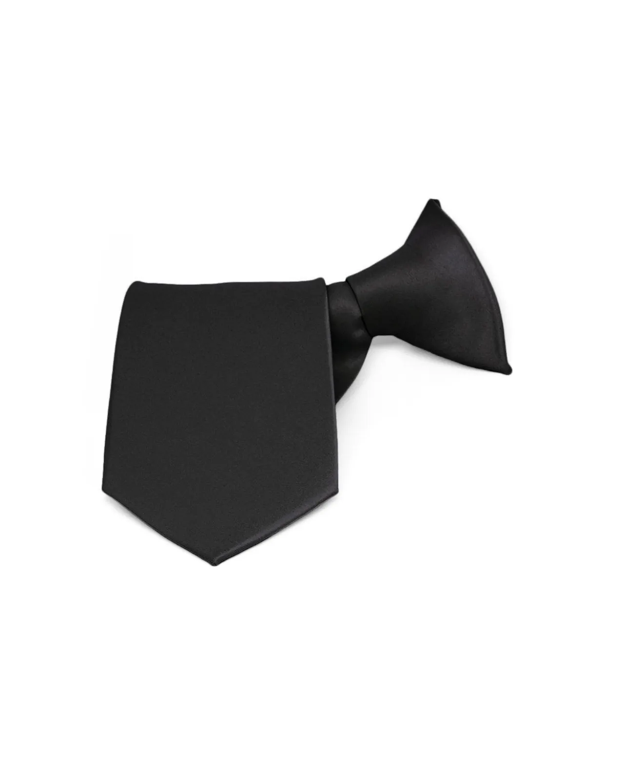 BOYS' BLACK SOLID COLOR NECKTIE