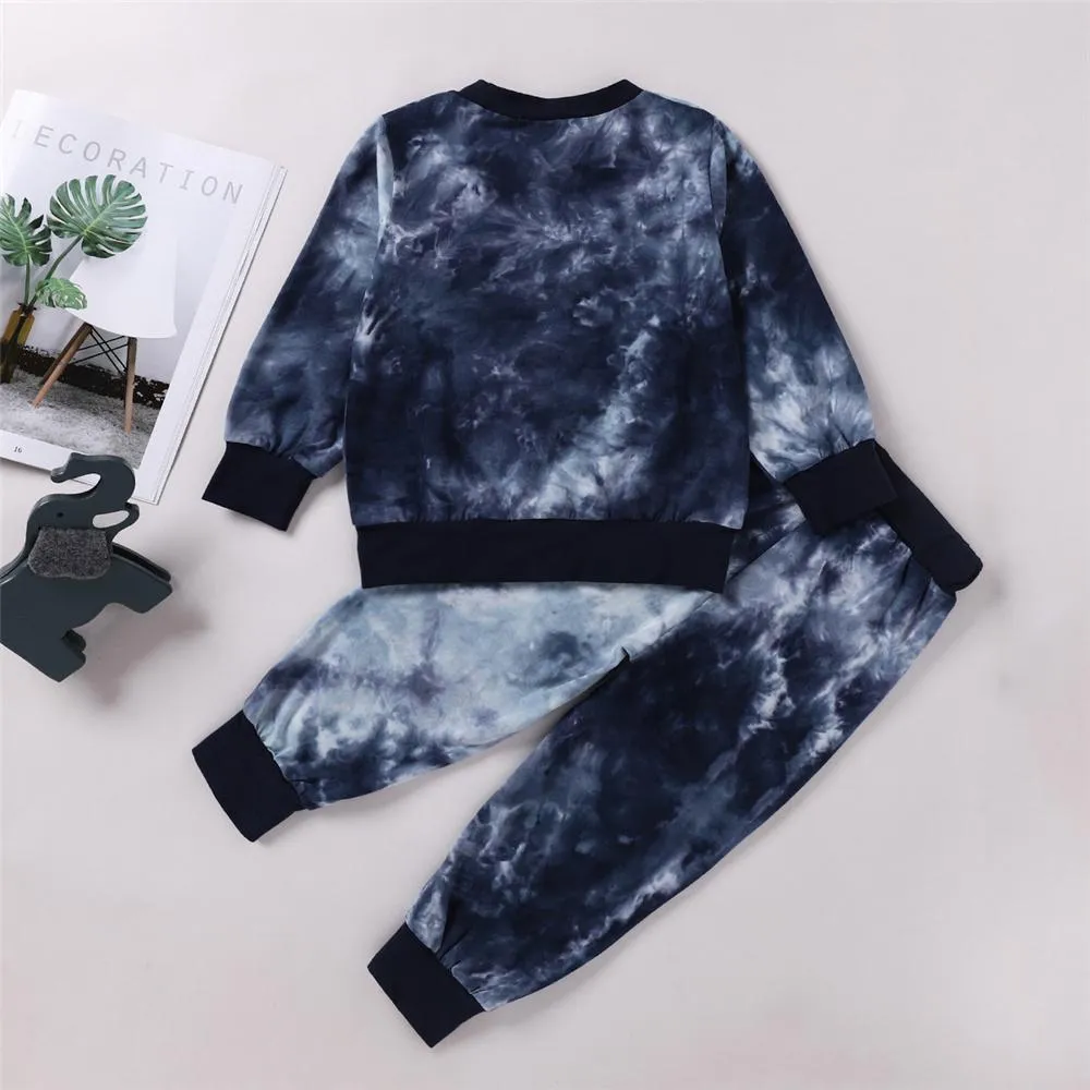 Boys Boss Forever Tie Dye Long Sleeve Top & Pants Little Boys Wholesale Clothing