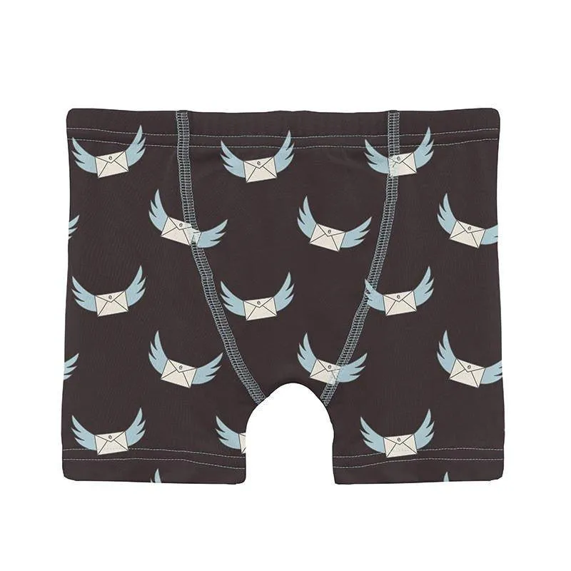 Boy's Print Bamboo Boxer Briefs (Set of 3) - Pewter Furry Friends, Spring Sky & Midnight Email