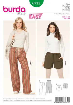 Burda Pattern 6735- Misses' Pants