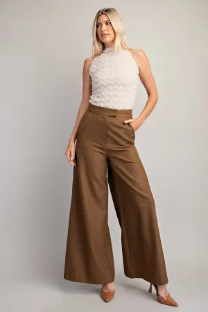 Calaveras High Waist Wide Leg Pant - Mocha