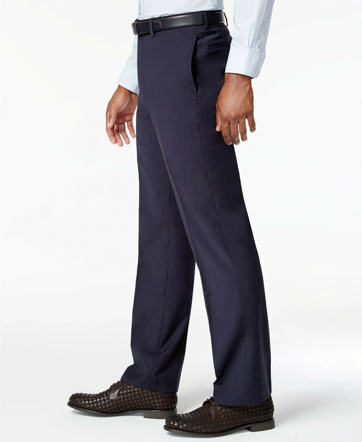 Calvin Klein Mens Slim fit Dress Pants 40 / 30 Blue Solid