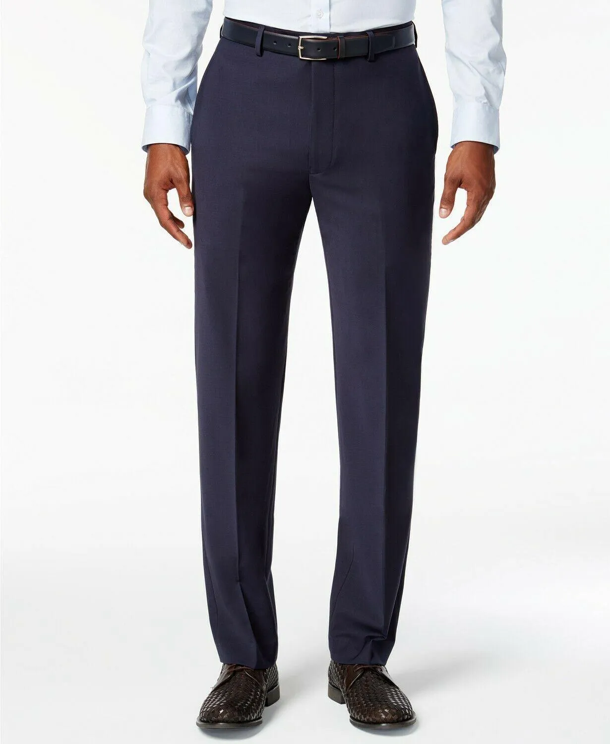 Calvin Klein Mens Slim fit Dress Pants 40 / 30 Blue Solid