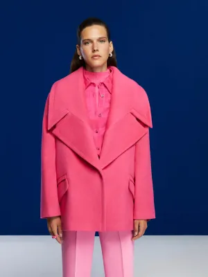 Chic Monochrome Double-Breasted Coat for Timeless Elegance