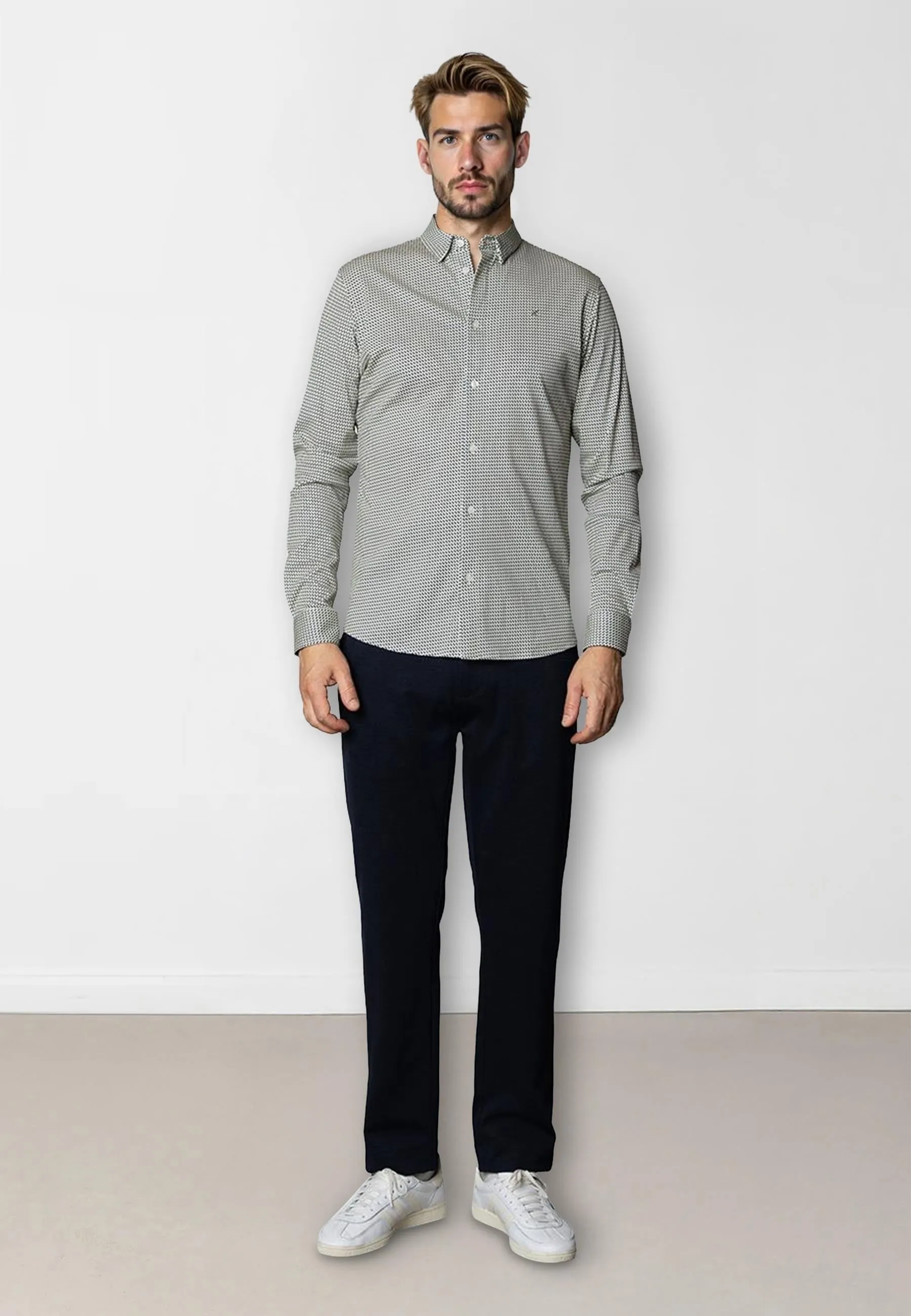 Clean formal AOP shirt - Hvid