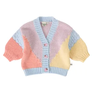 Colour Block Knit Cardigan