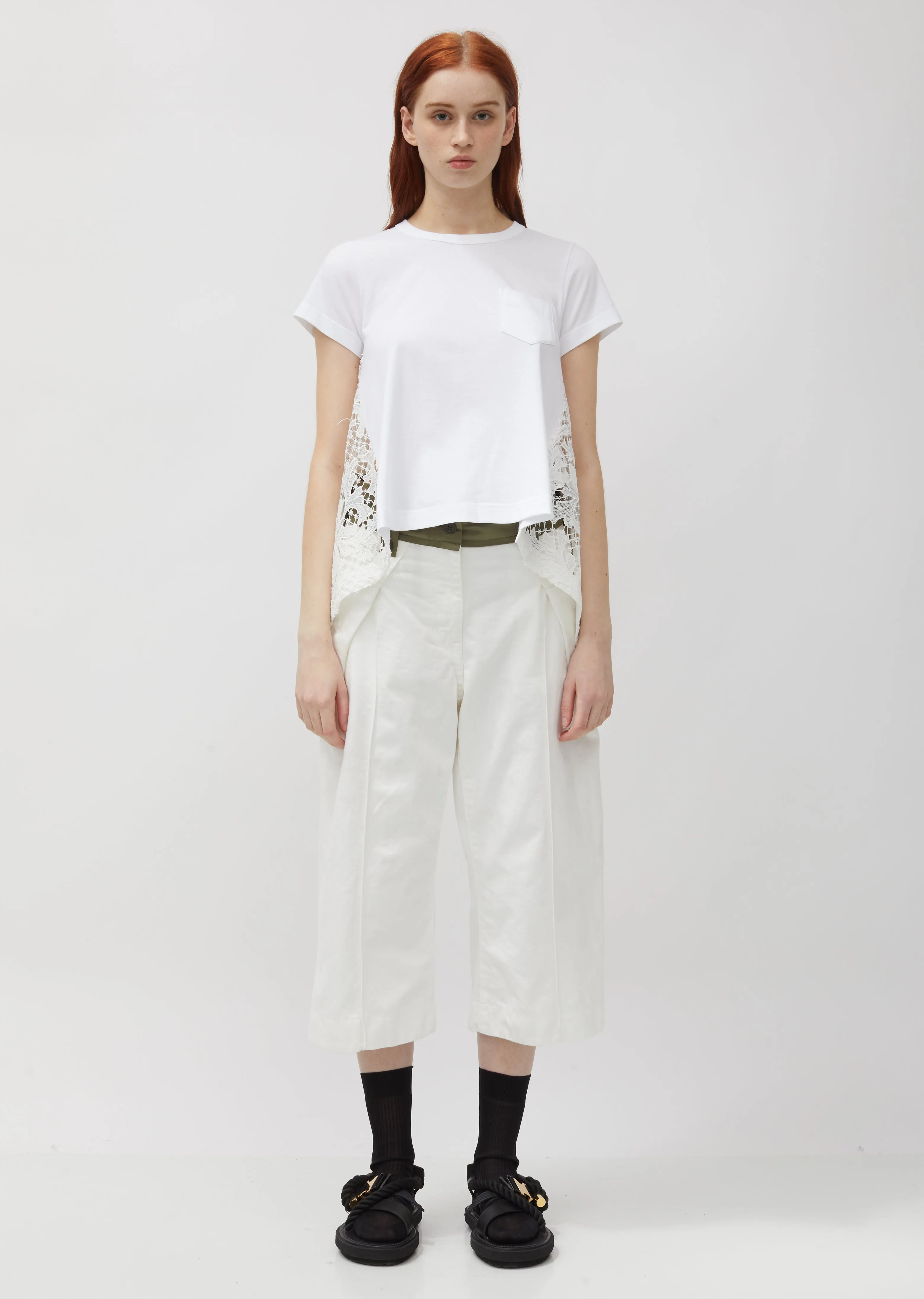 Denim & Taffeta Denim Pants