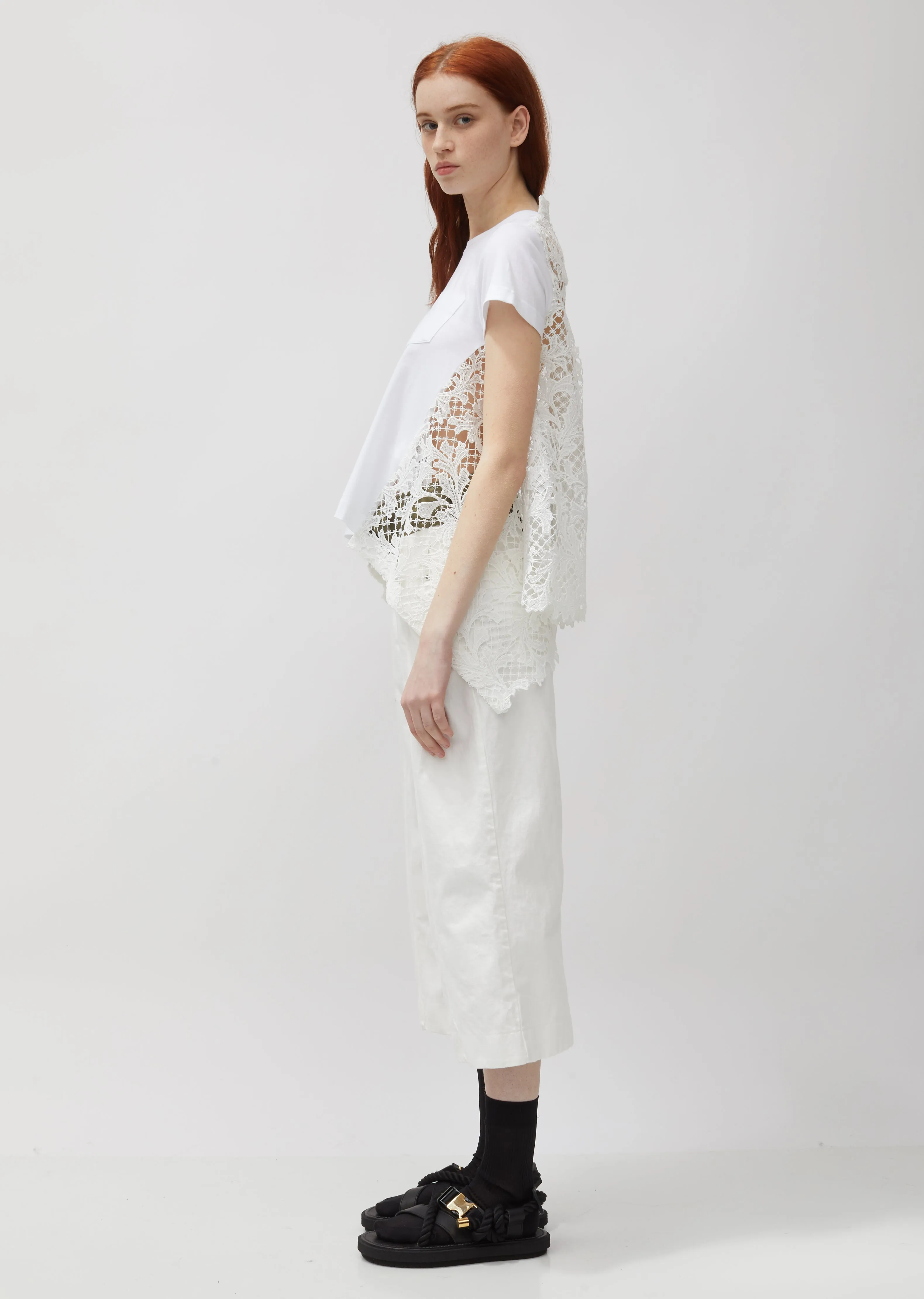 Denim & Taffeta Denim Pants