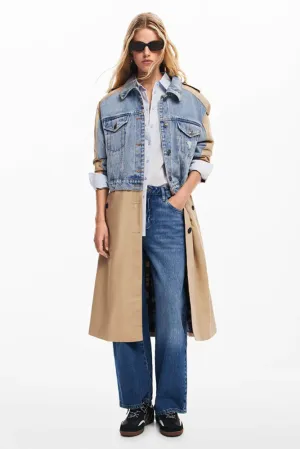 Denim Mix Trench Coat by Desigual