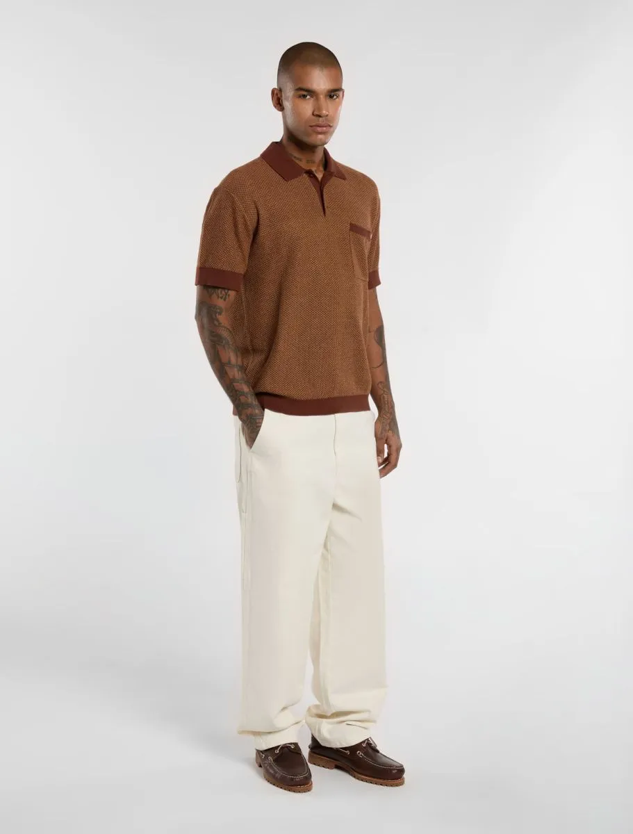 DICKIES | Rocky Knit Polo Shirt | Brown