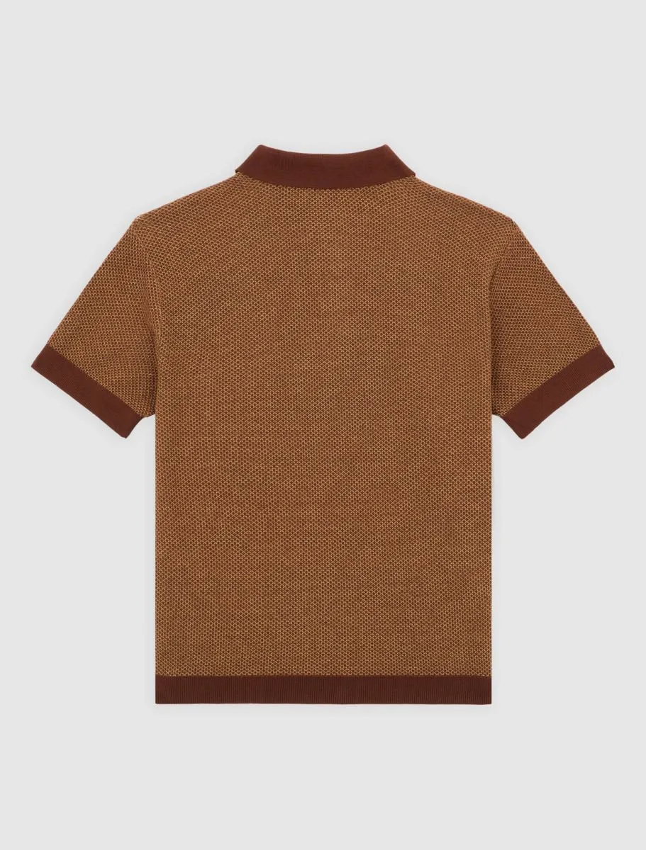 DICKIES | Rocky Knit Polo Shirt | Brown