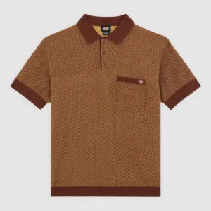 DICKIES | Rocky Knit Polo Shirt | Brown