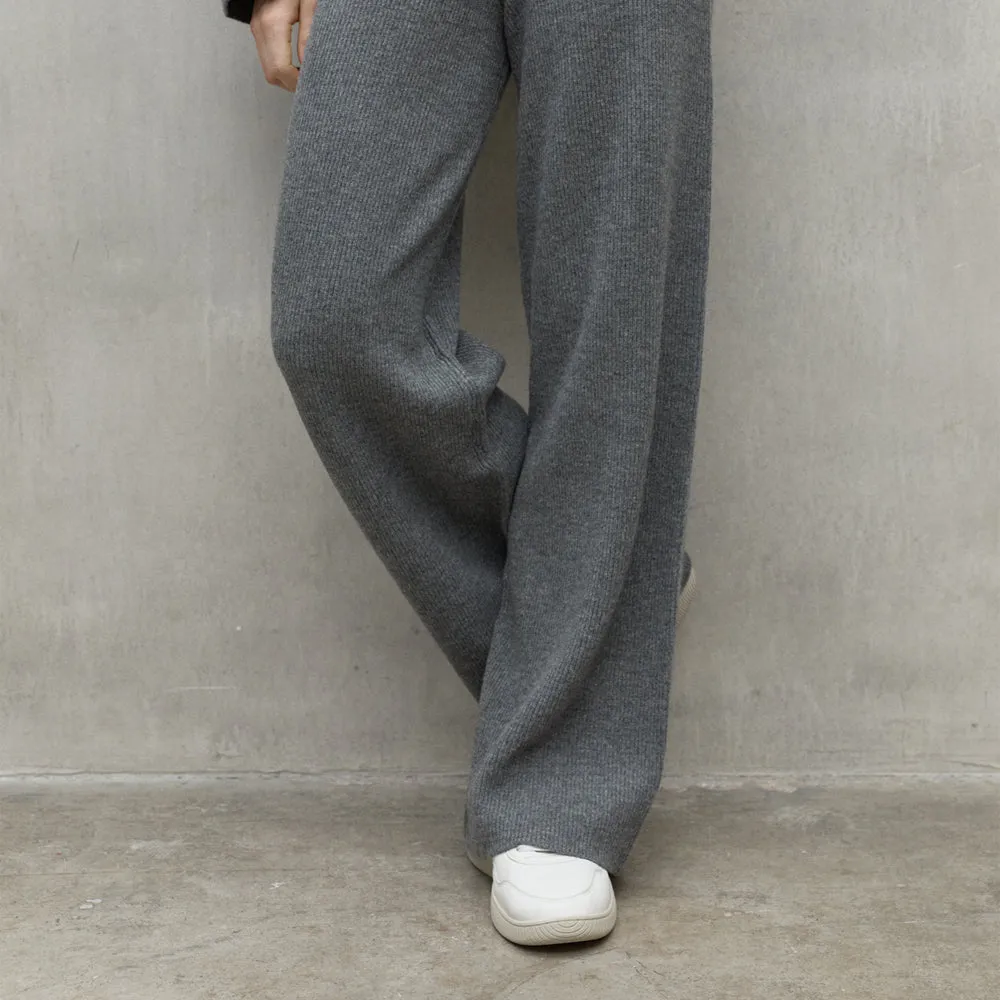 ECOALF GREY MELANGE CIPRE TROUSERS FOR WOMEN