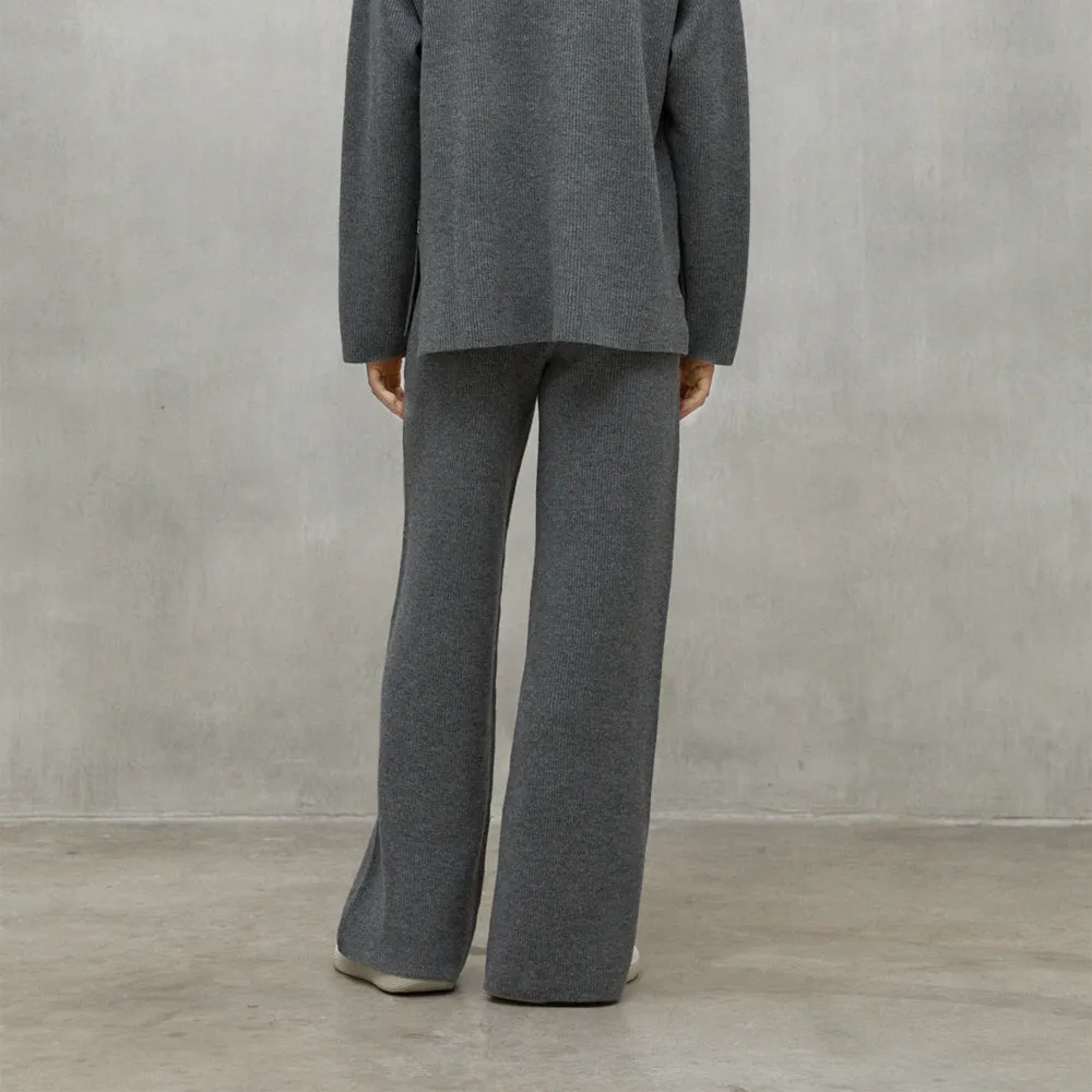 ECOALF GREY MELANGE CIPRE TROUSERS FOR WOMEN