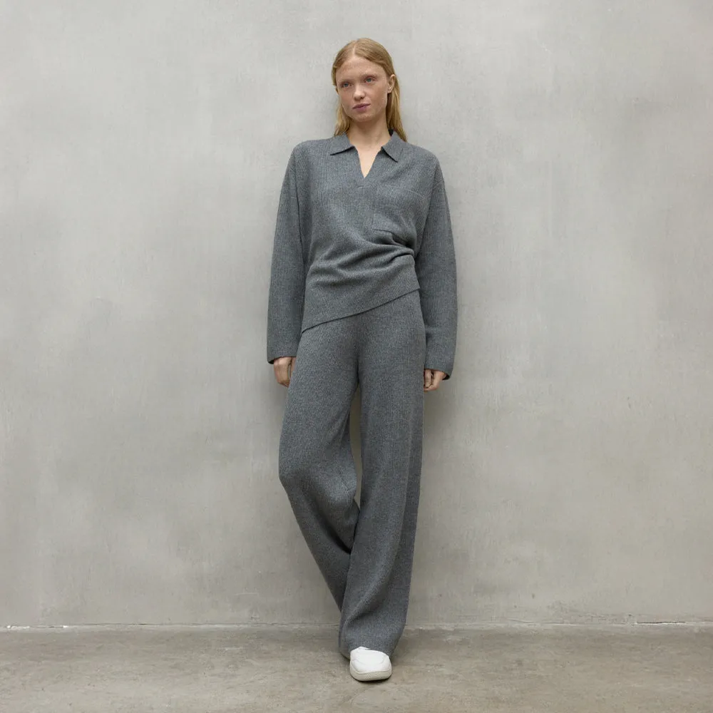 ECOALF GREY MELANGE CIPRE TROUSERS FOR WOMEN