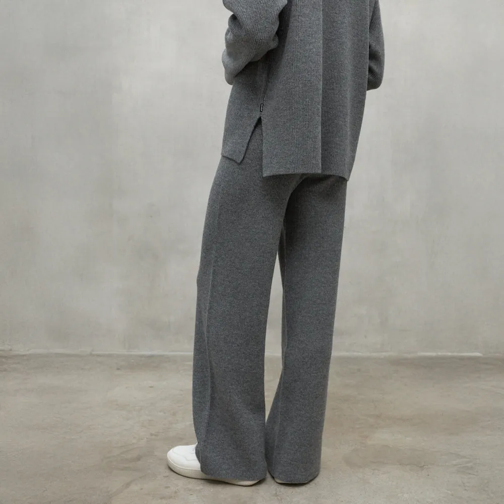 ECOALF GREY MELANGE CIPRE TROUSERS FOR WOMEN