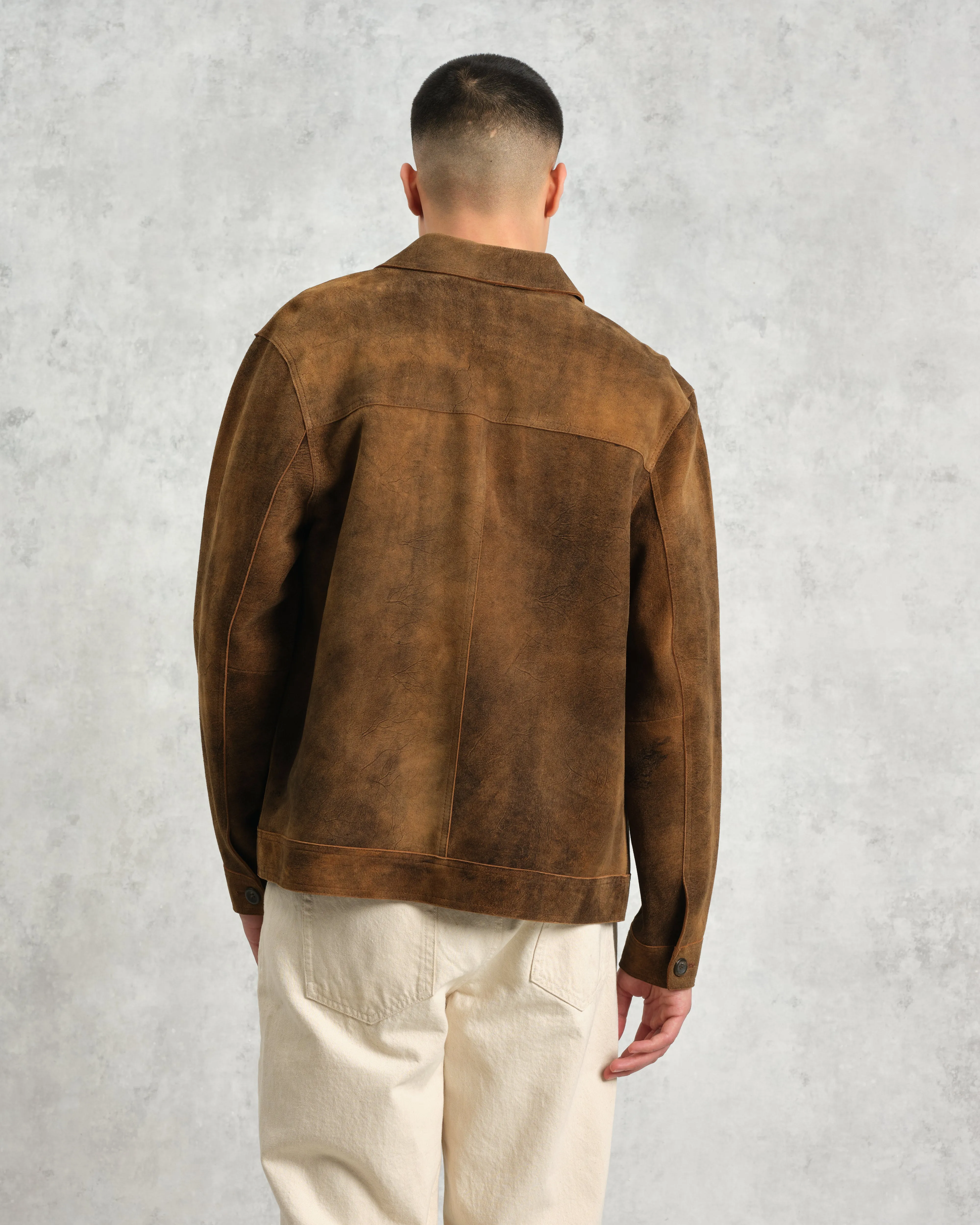 Fen - Tonal Brown Suede Jacket