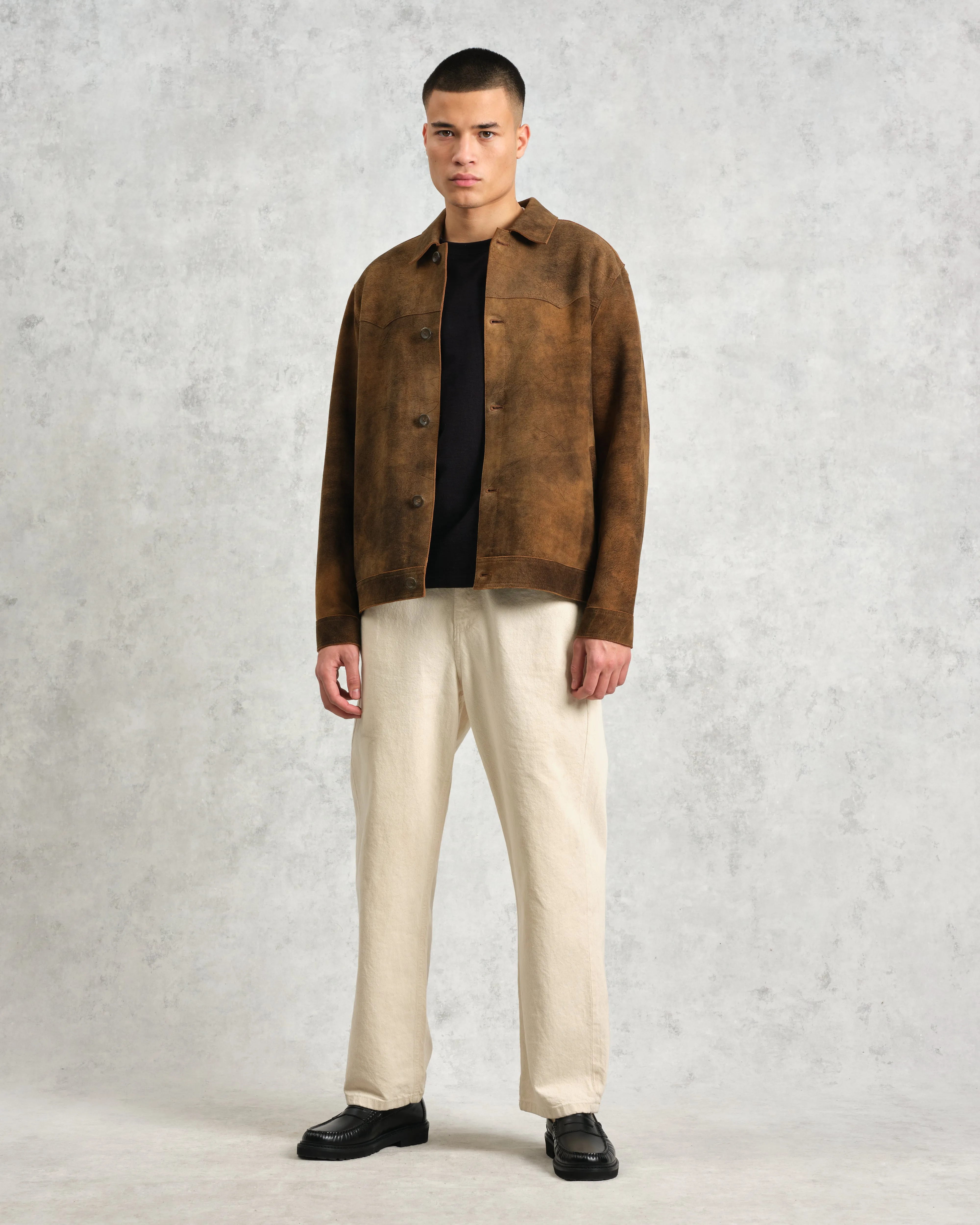 Fen - Tonal Brown Suede Jacket
