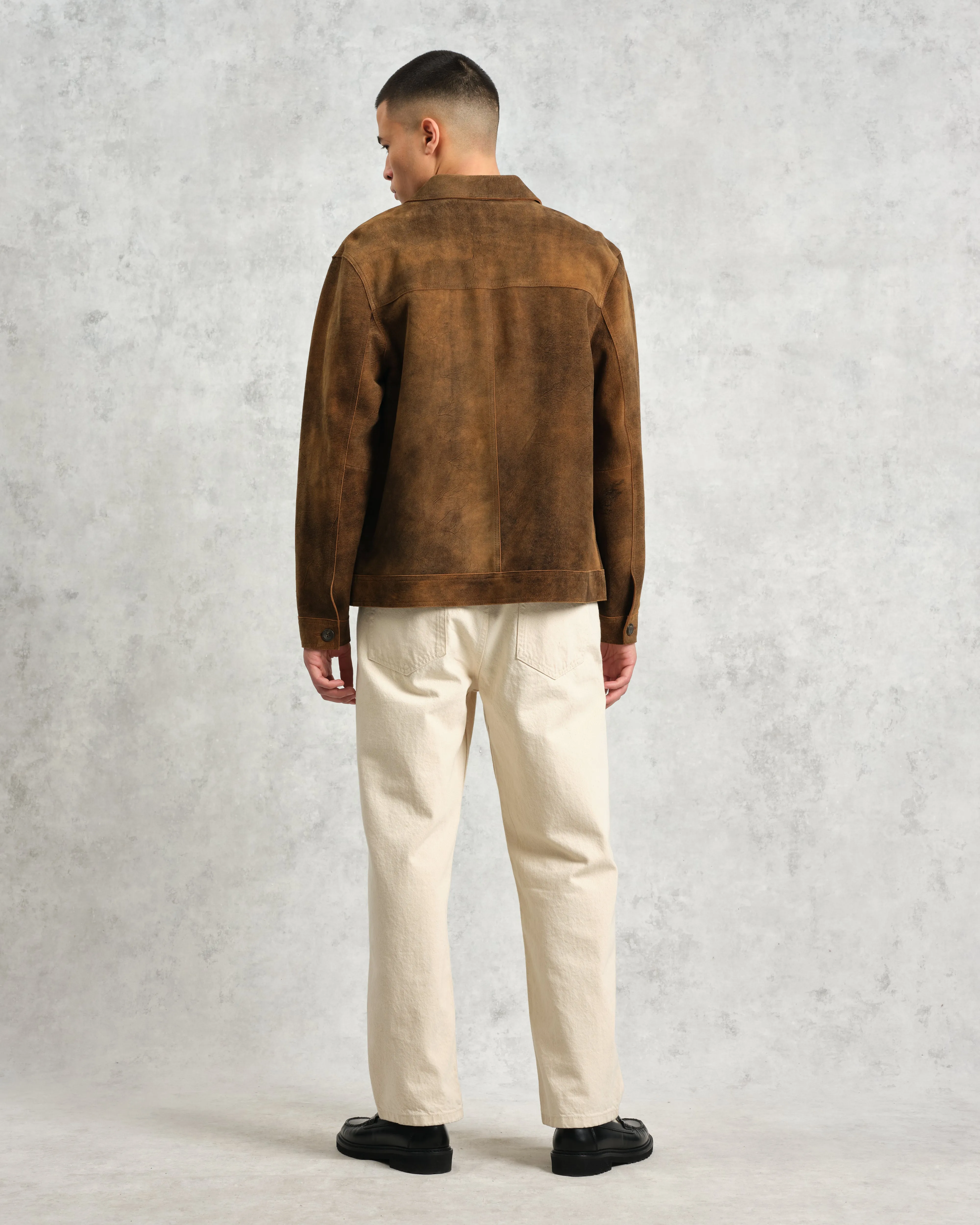 Fen - Tonal Brown Suede Jacket
